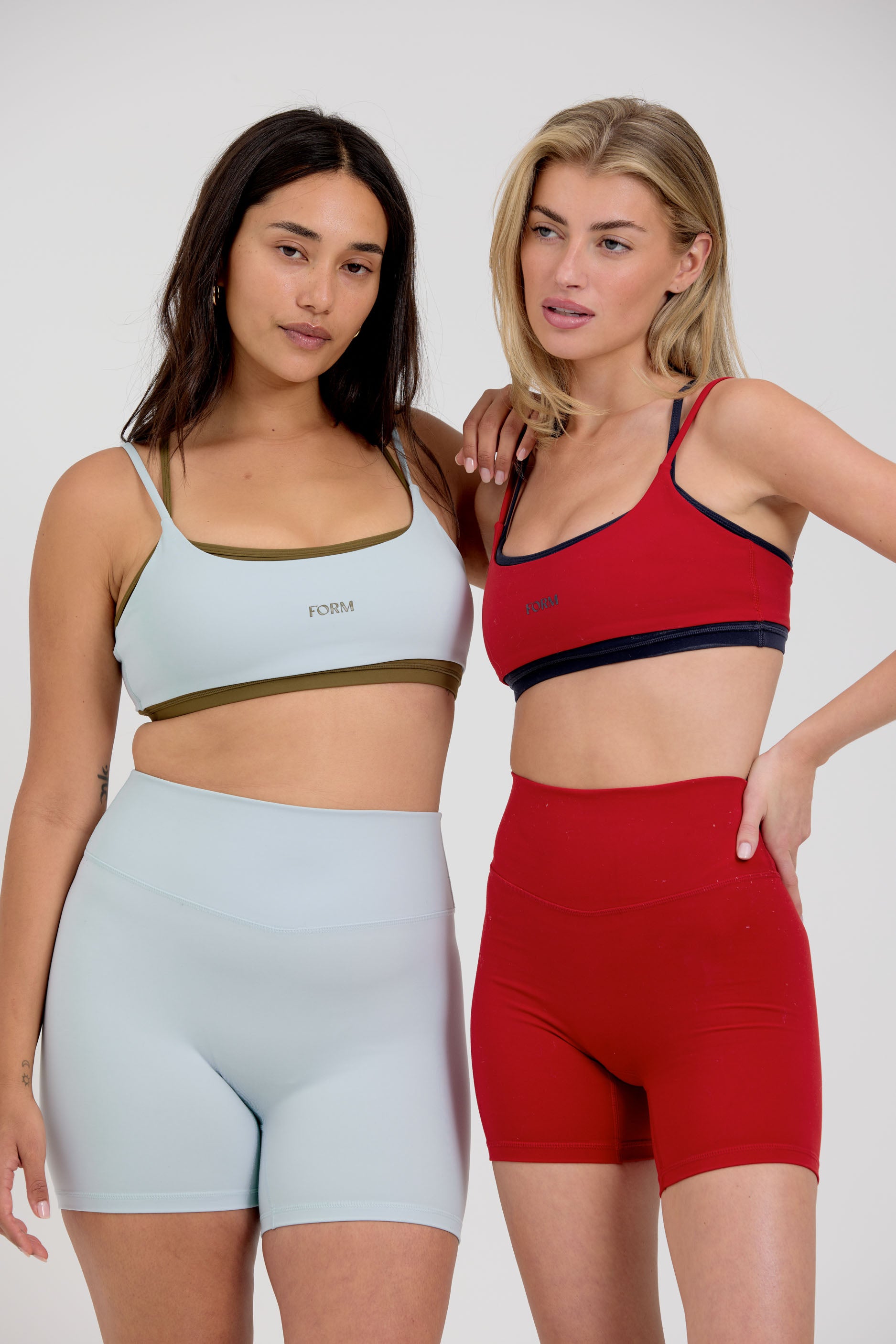 Criss Cross Layered Bra Cherry/Navy