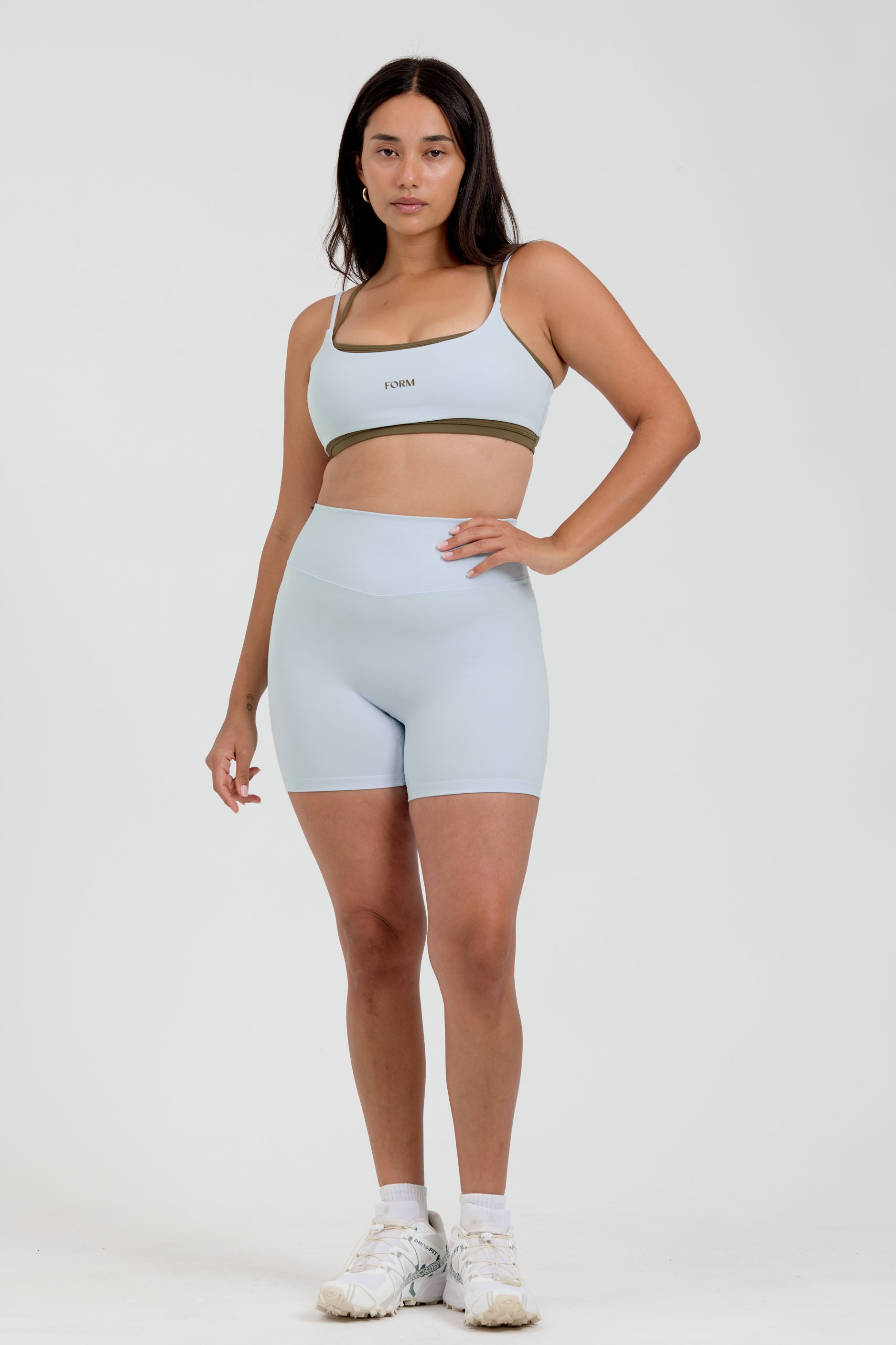 Criss Cross Layered Bra Dolphin/Palm