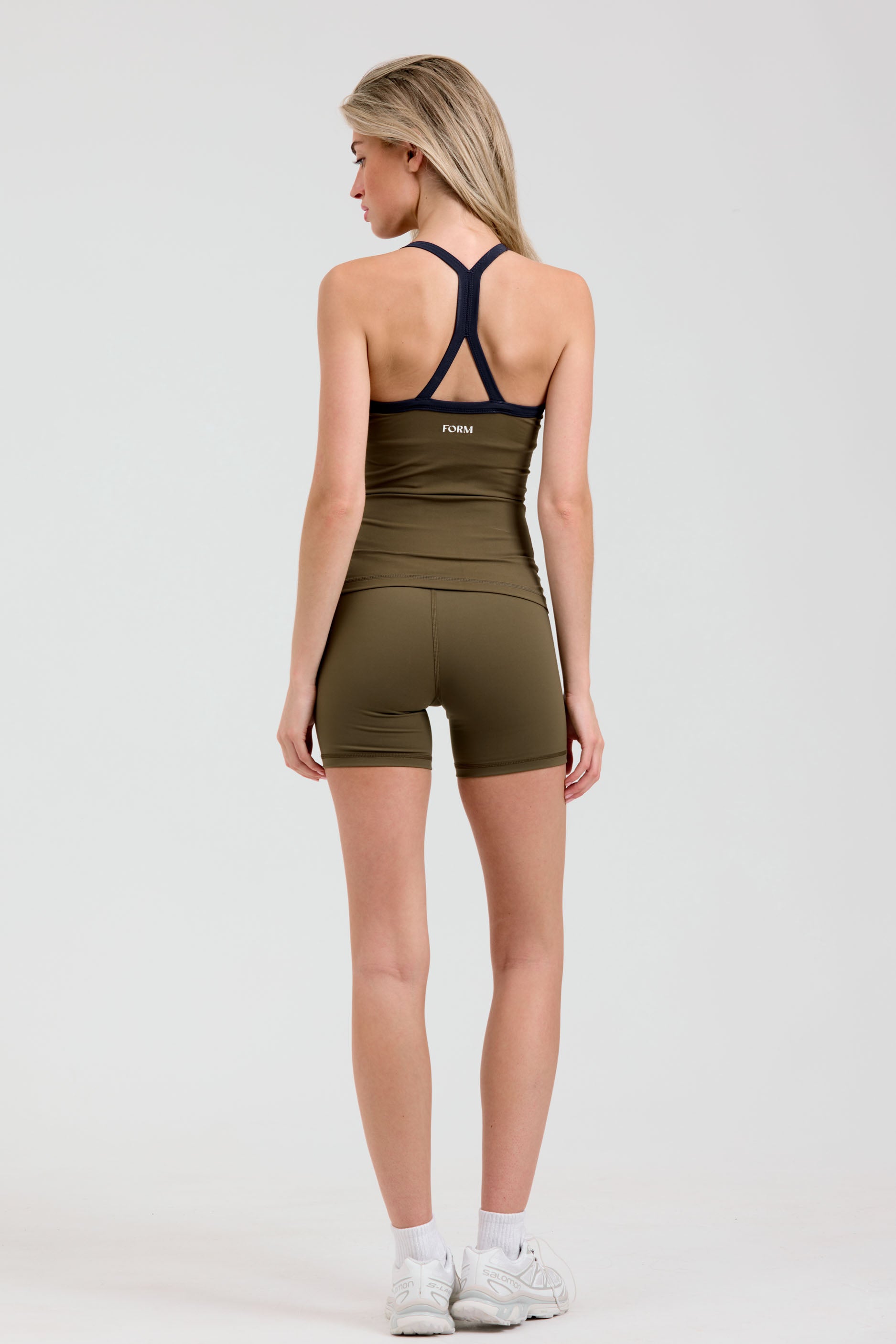 V Neck Tank Palm/Navy