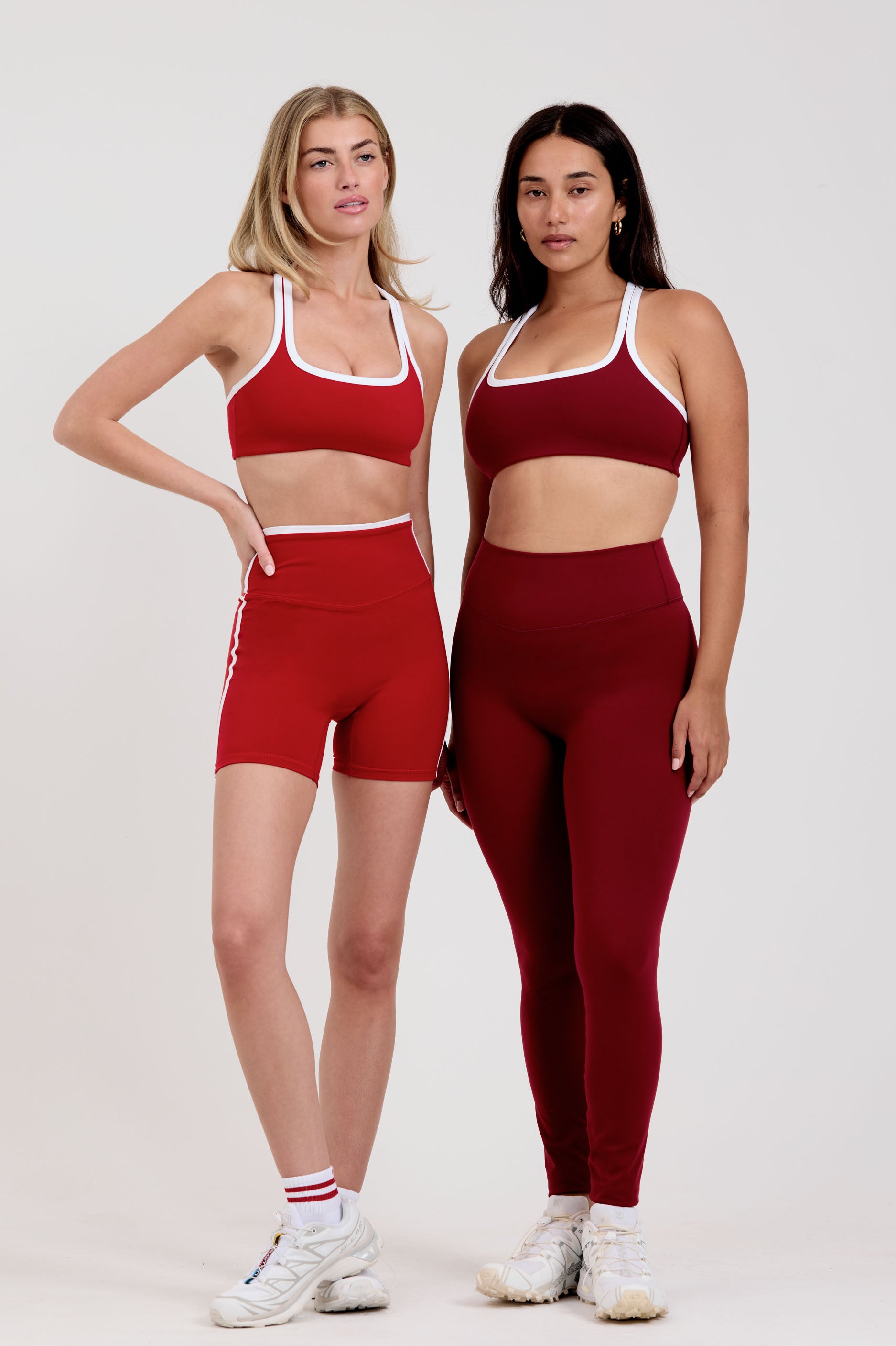 Reversible Racer Bra Cherry/White Sweetheart/White