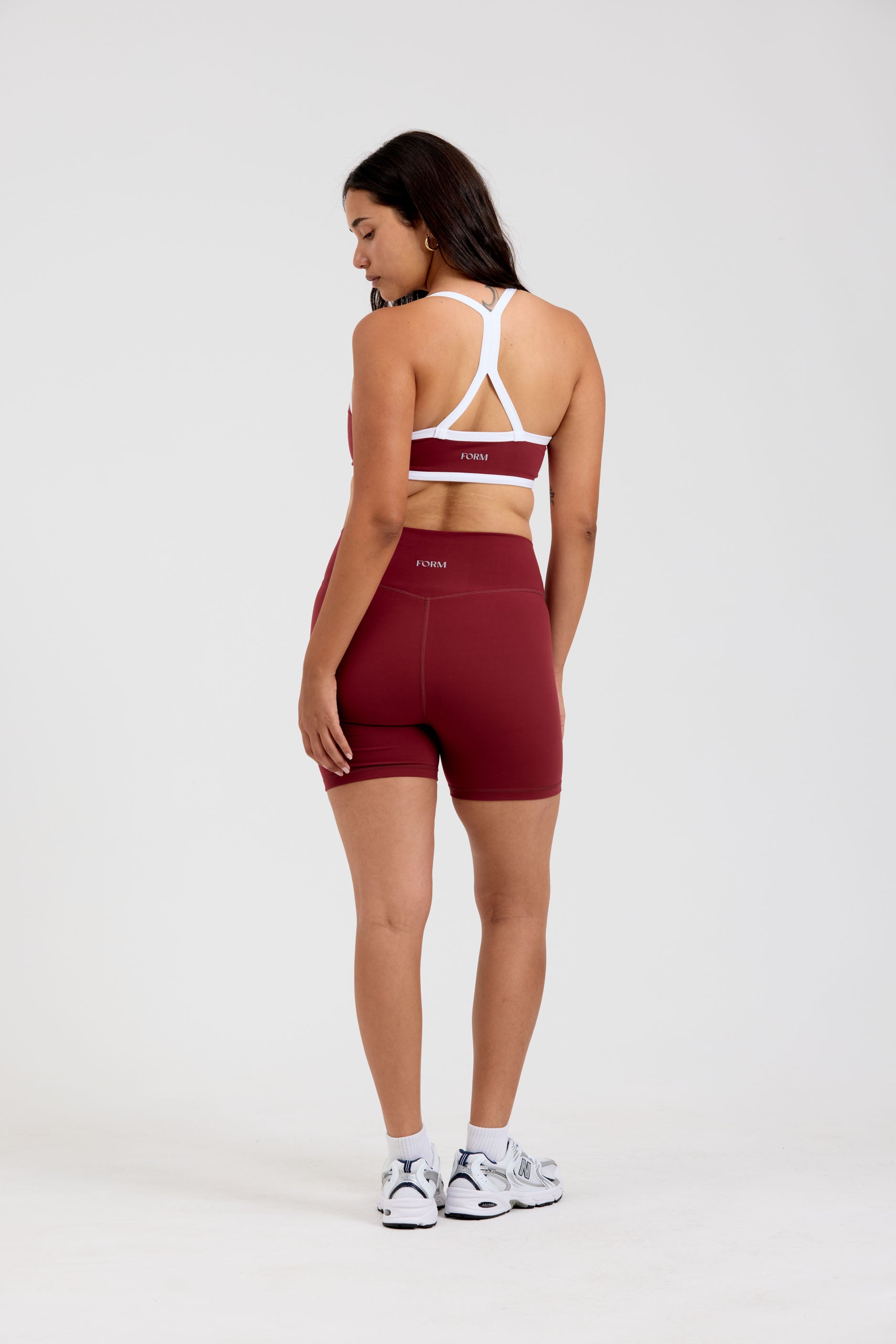 Reversible V Neck Bra Cherry/White Sweetheart/White