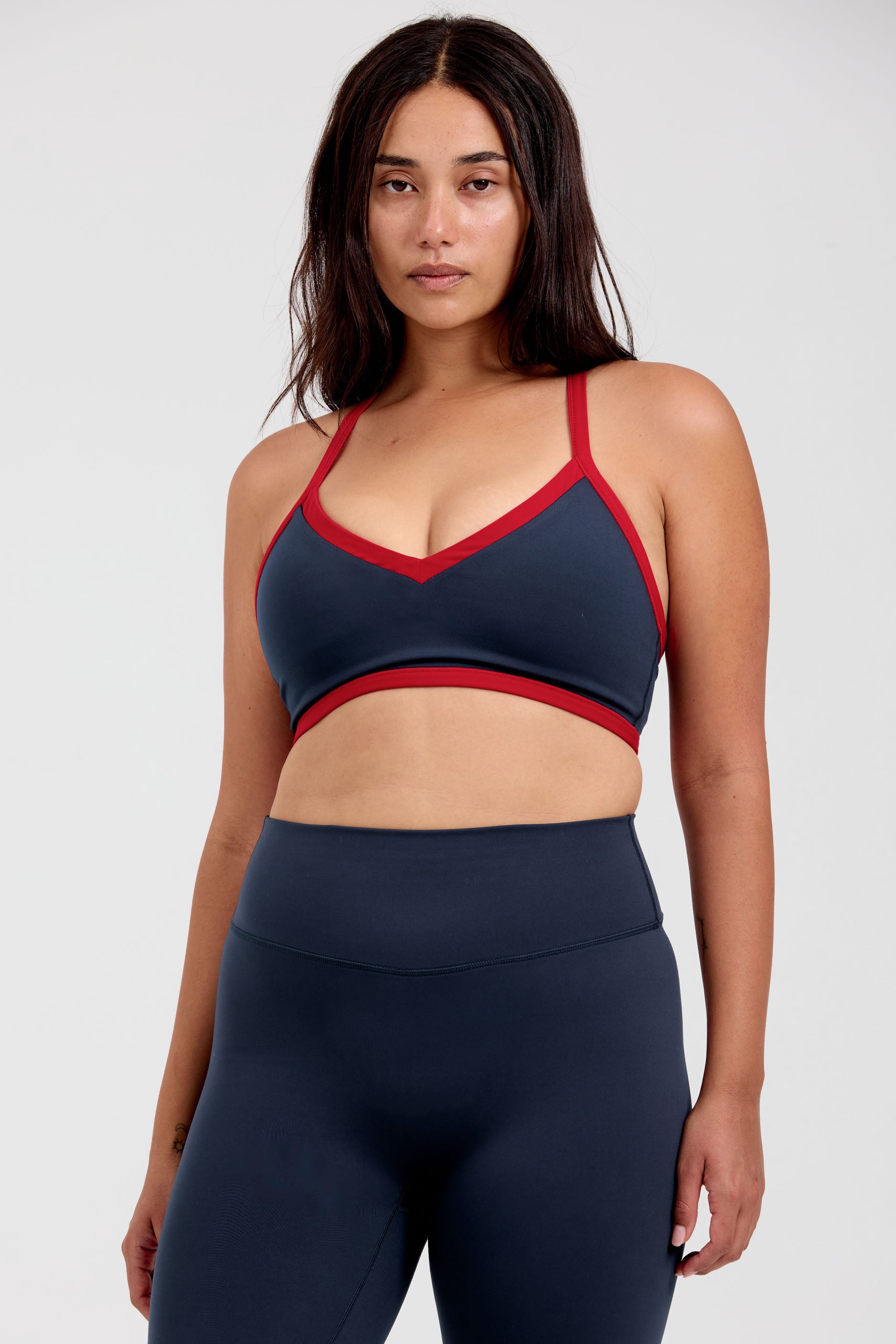 Reversible V Neck Bra Cherry/Cherry Navy/Cherry