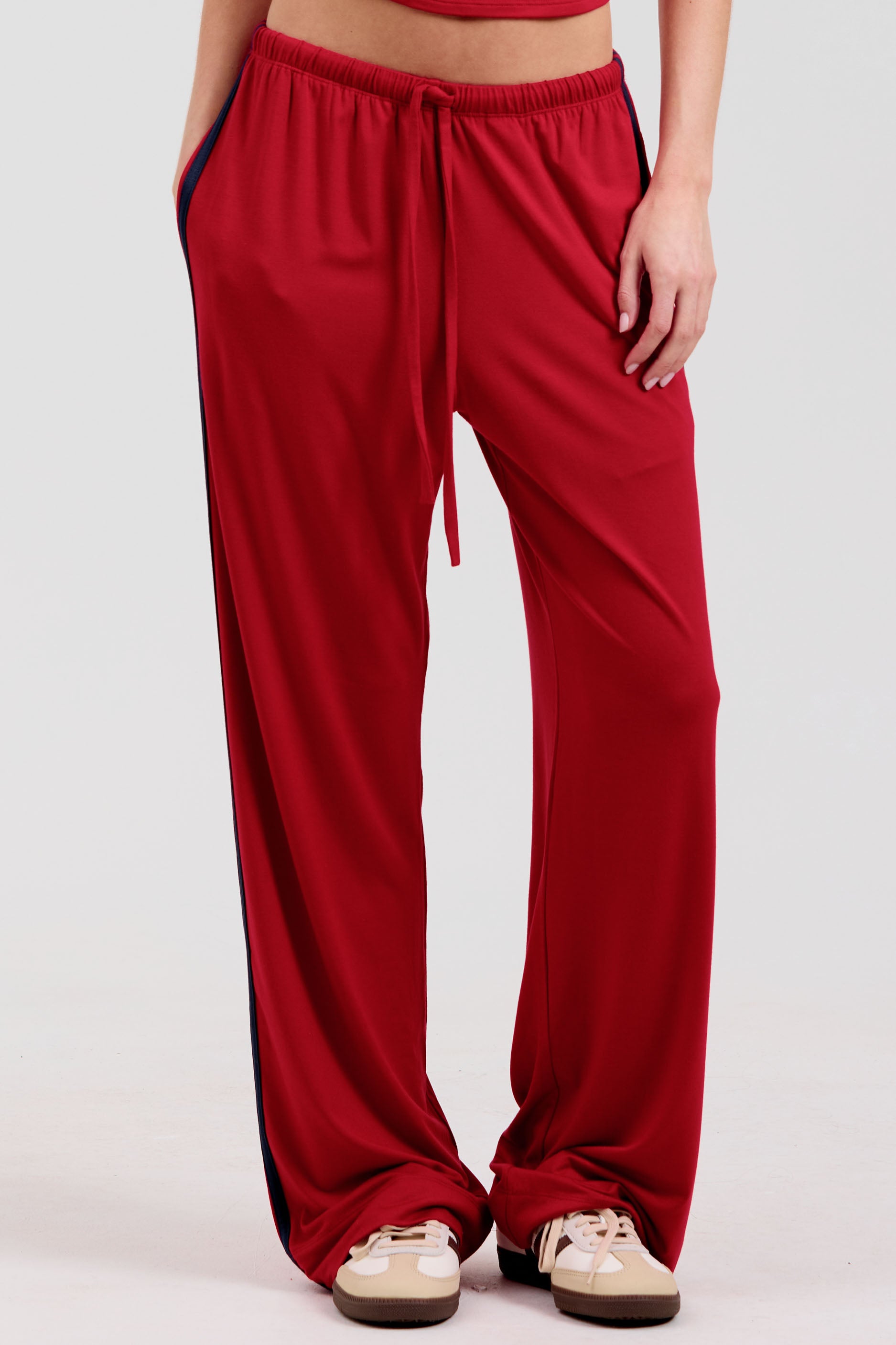 Stripe Lounge Pants Cherry/Navy