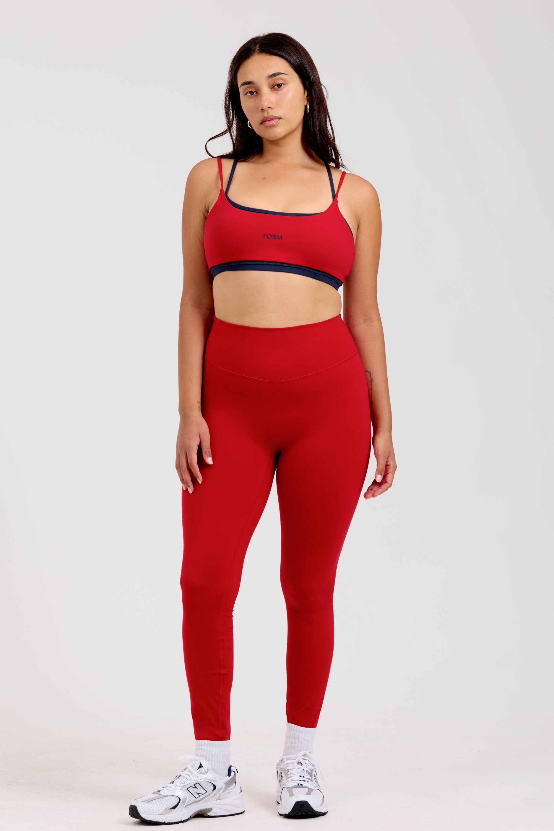 Criss Cross Layered Bra Cherry/Navy