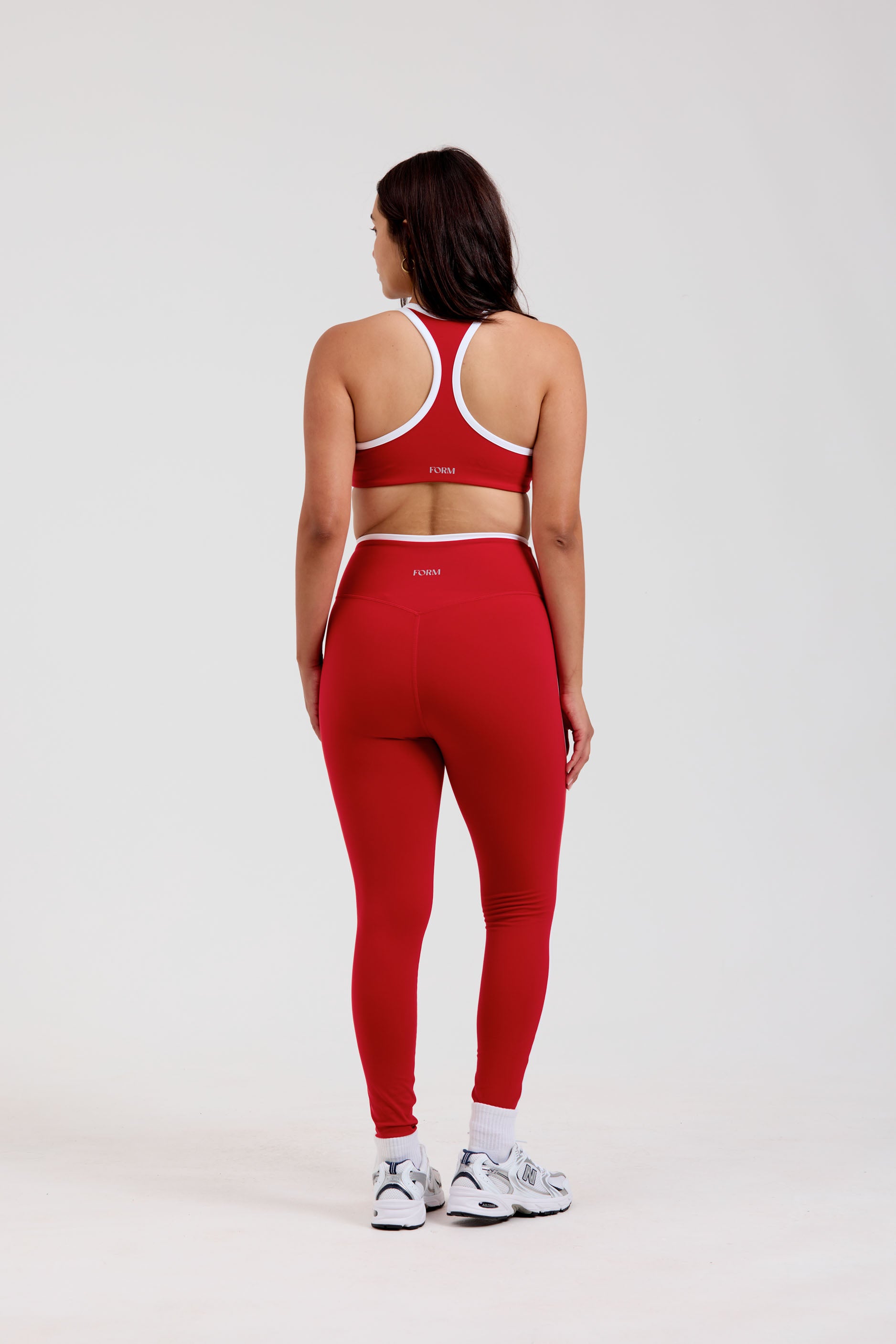 Reversible Racer Bra Cherry/White Sweetheart/White