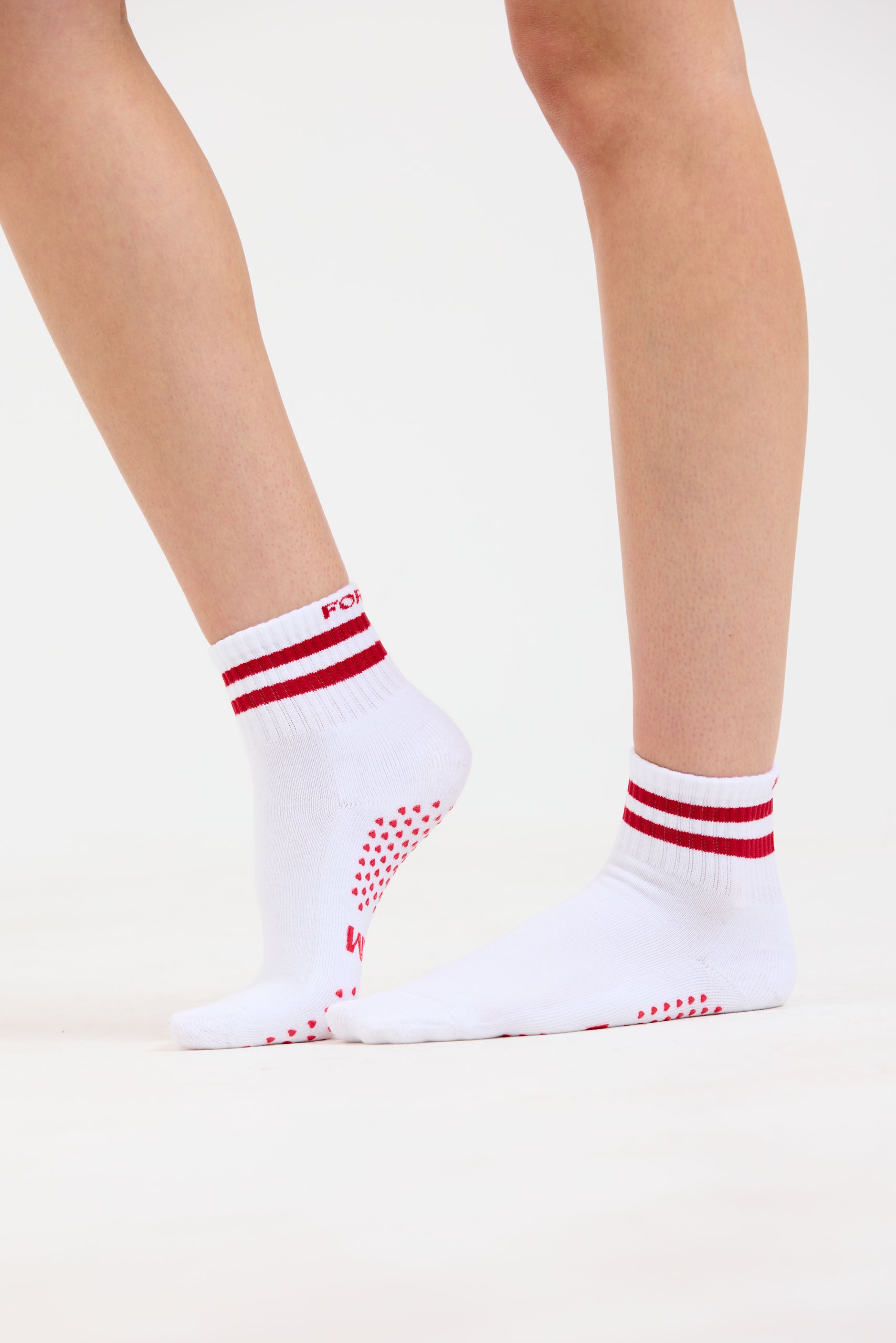 FORM Grip Socks White/Cherry