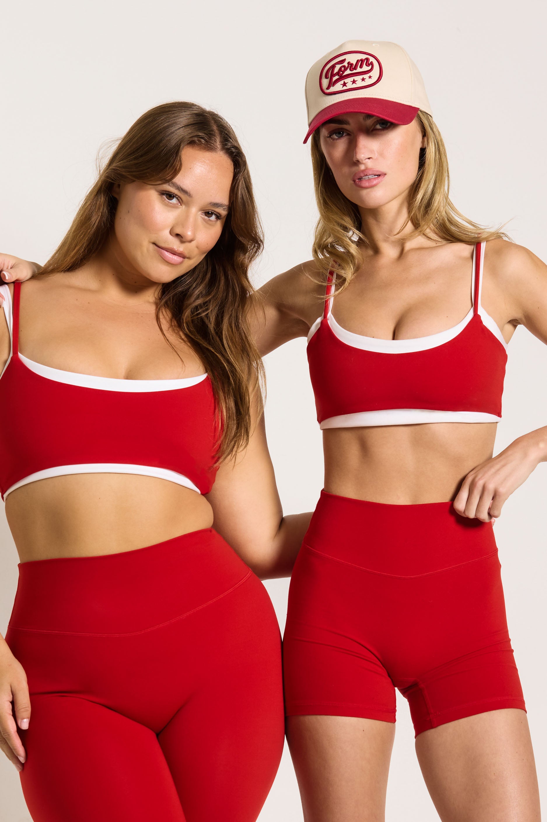 FORM Patch Trucker Hat White/Cherry