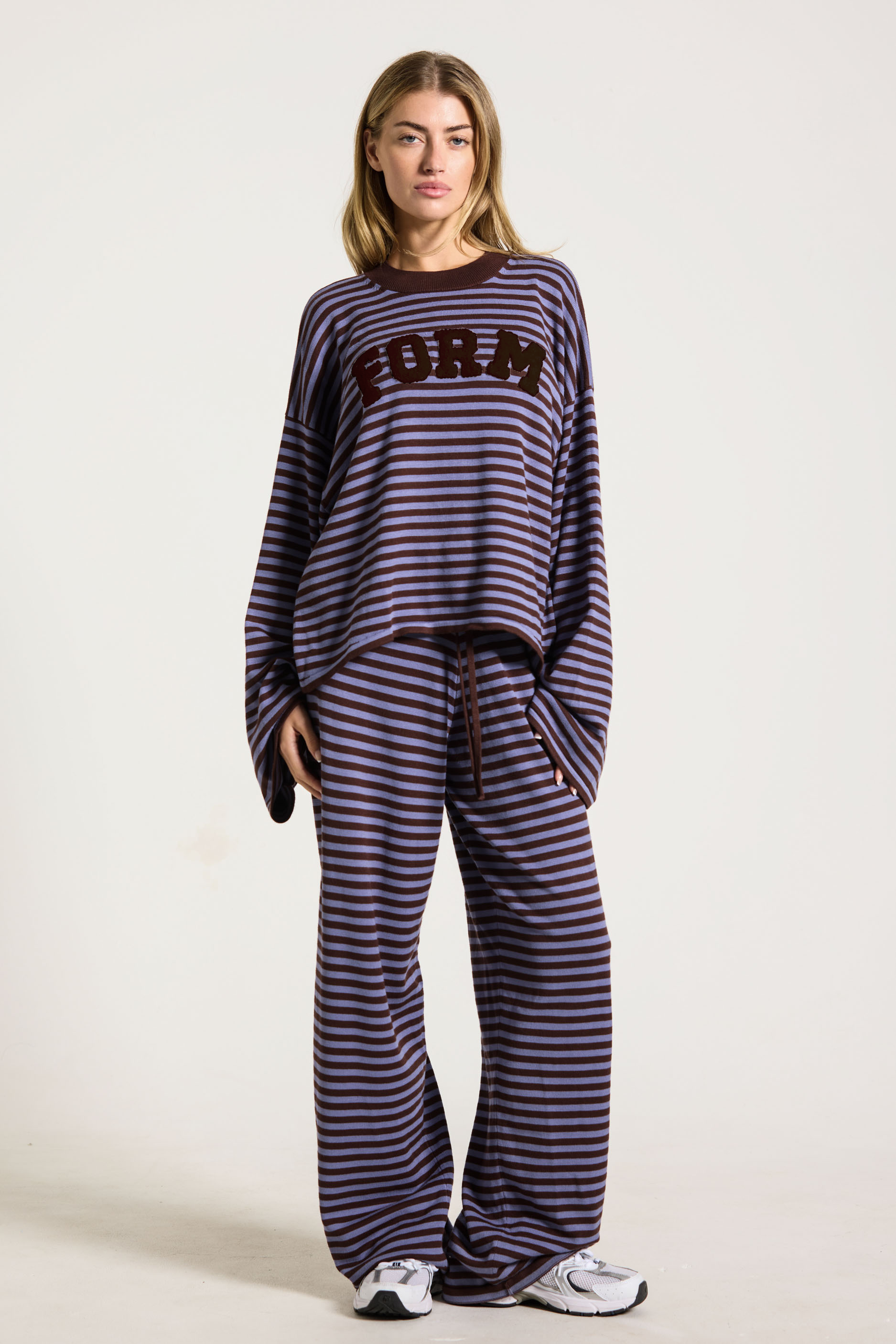 Knit Long Sleeve Glacier/Espresso