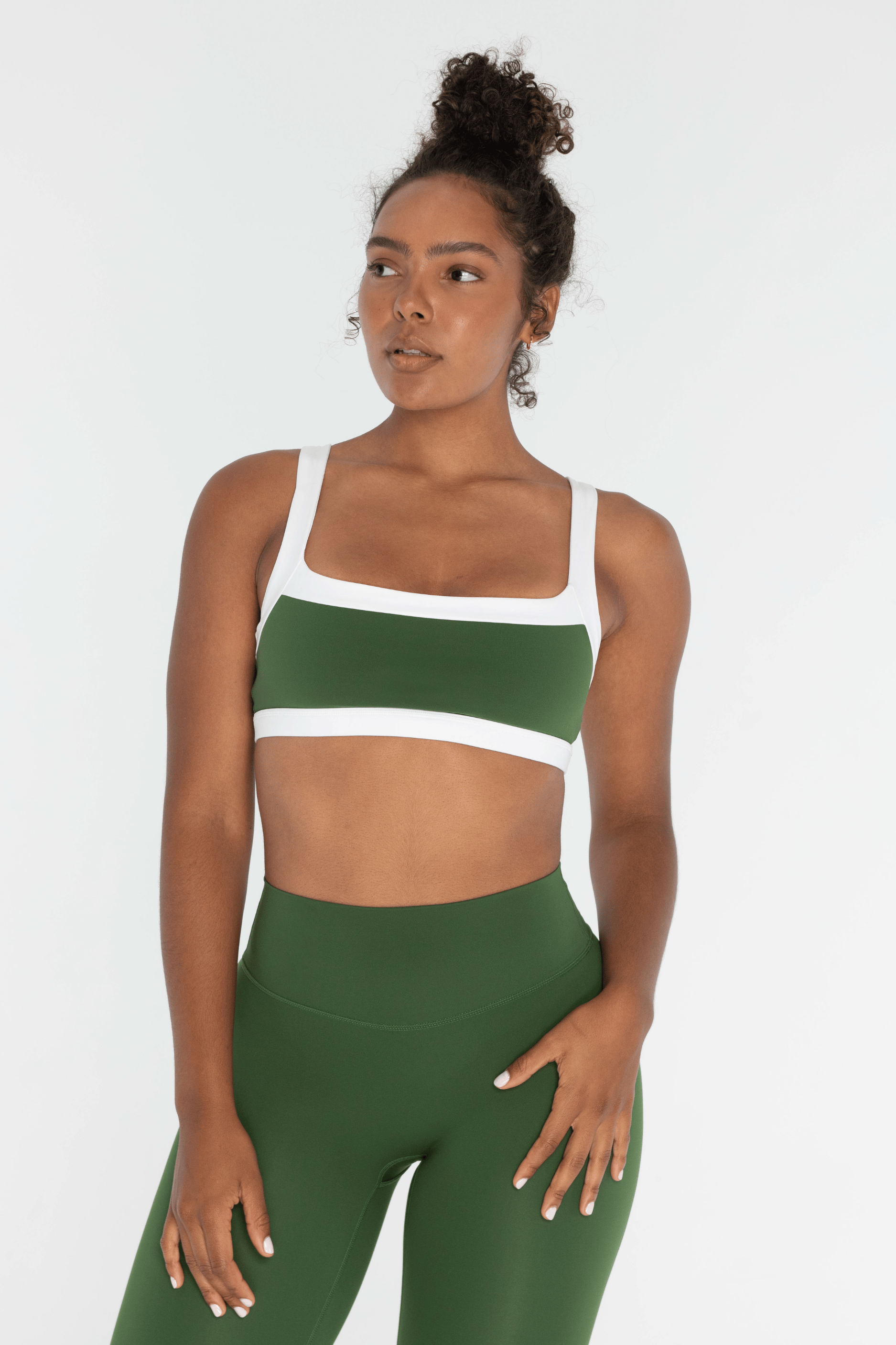 Straight Neck Bra Meadow/White