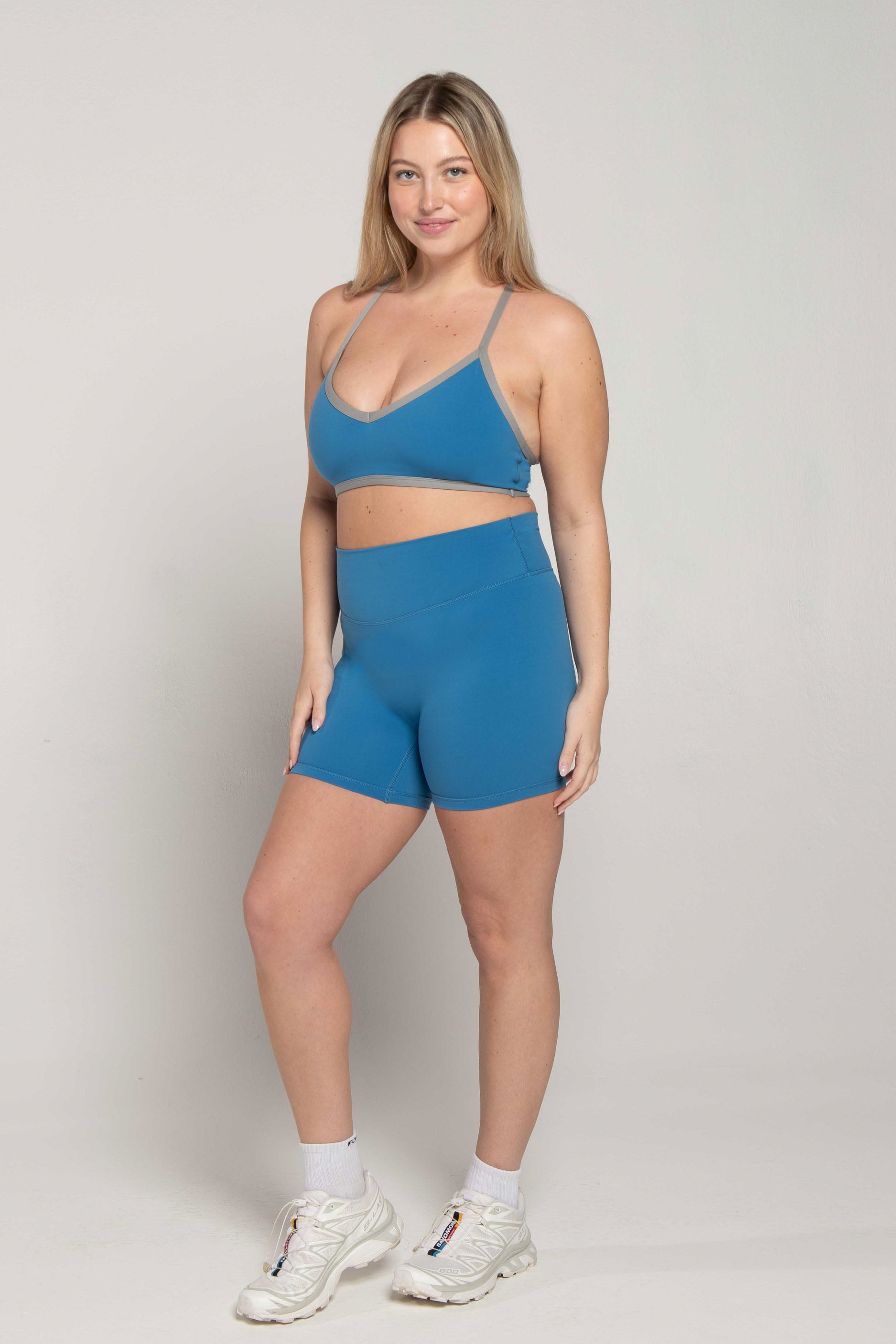 V Neck Bra Waves/Slate