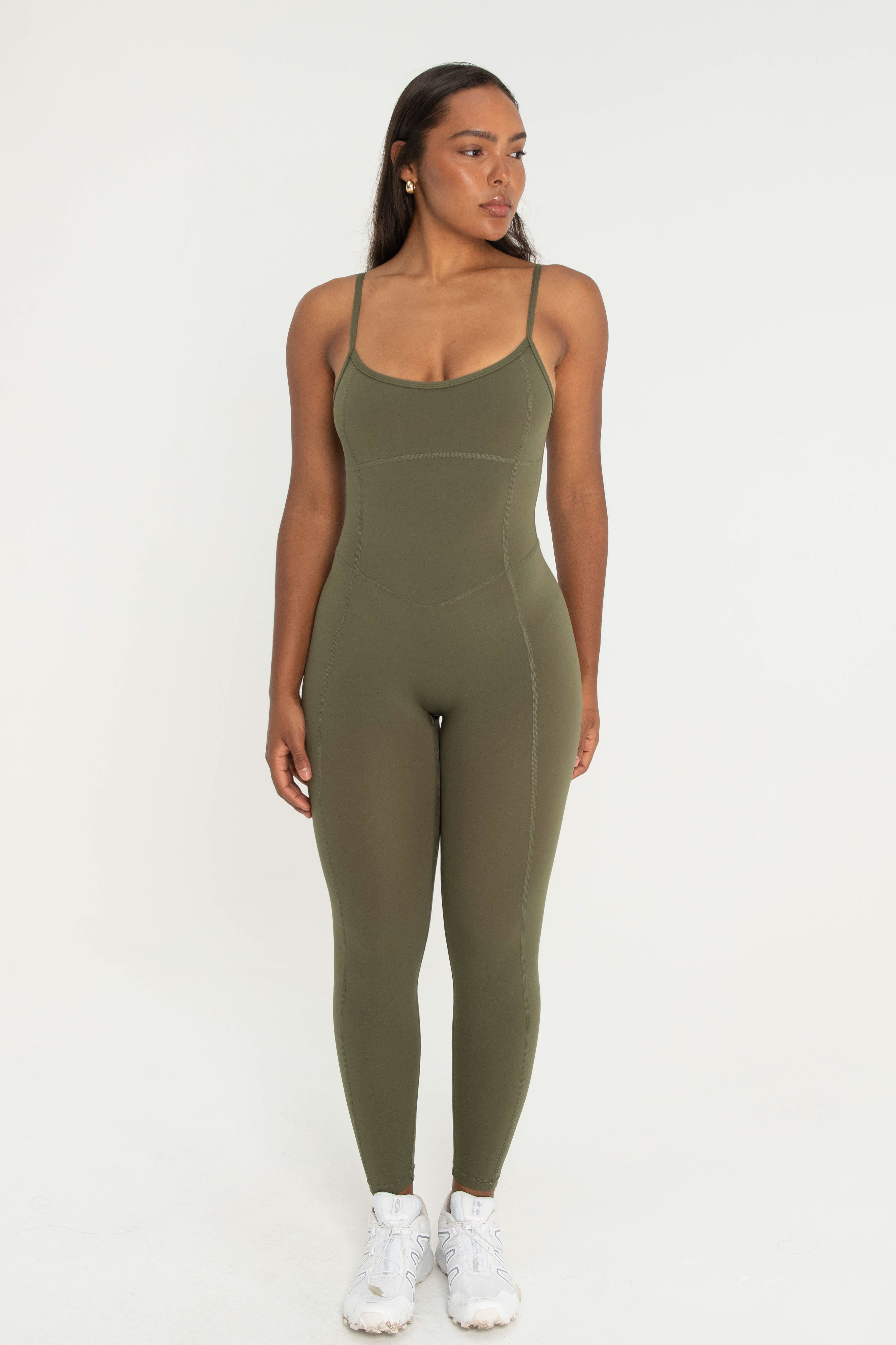 Scoop Neck Onesie Olive