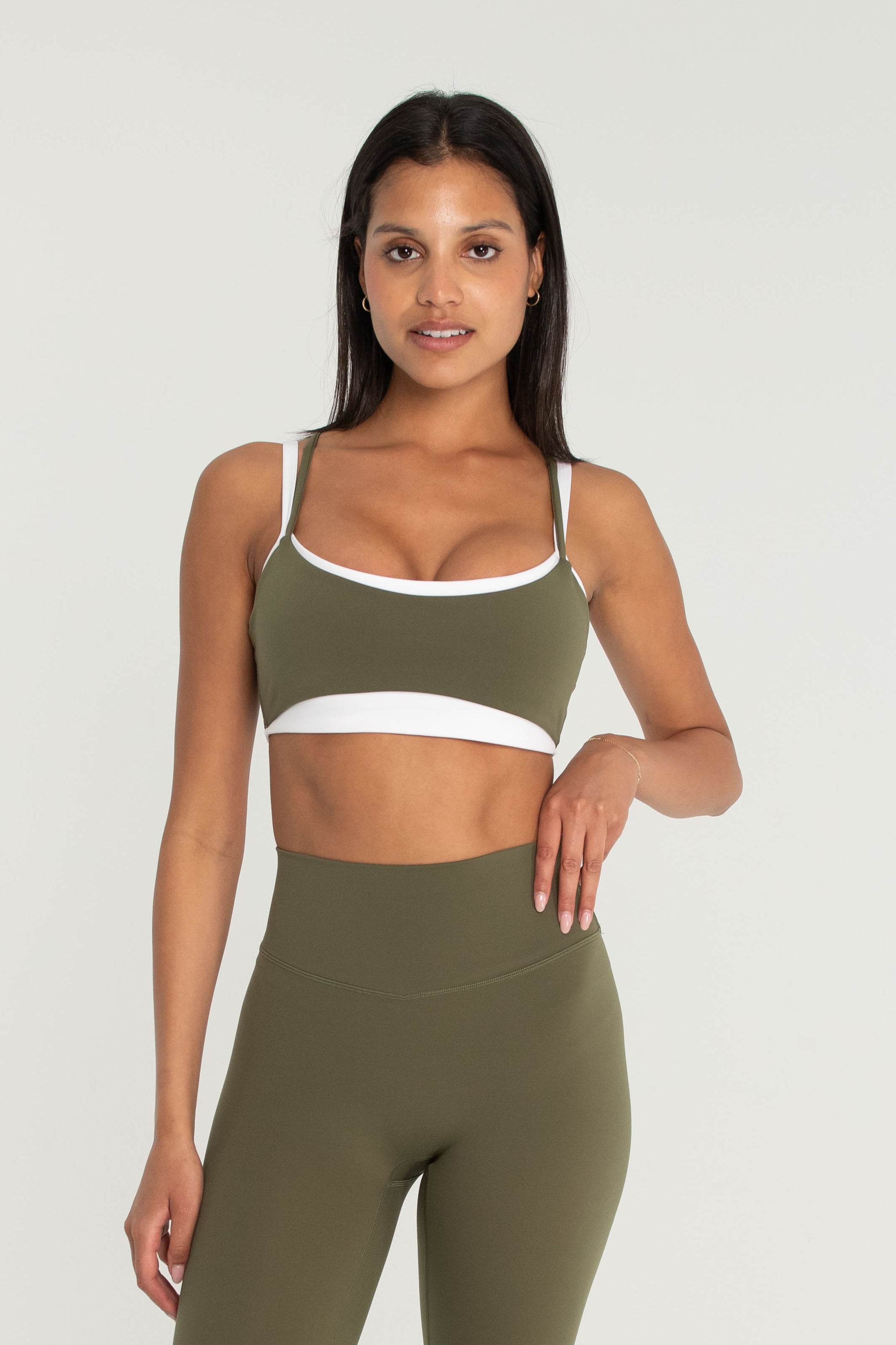 Layered Bra Olive