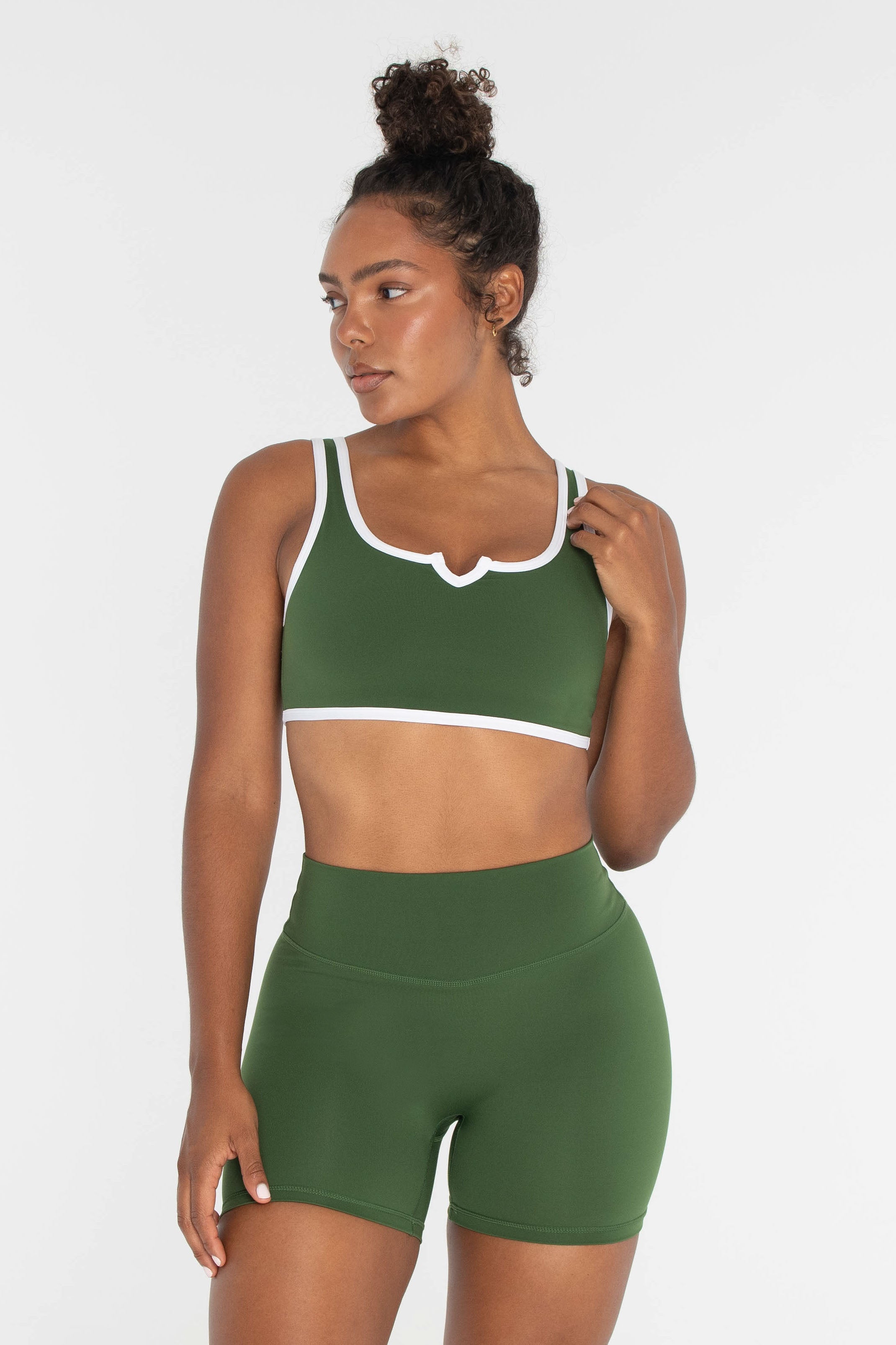 V Scoop Bra Meadow/White