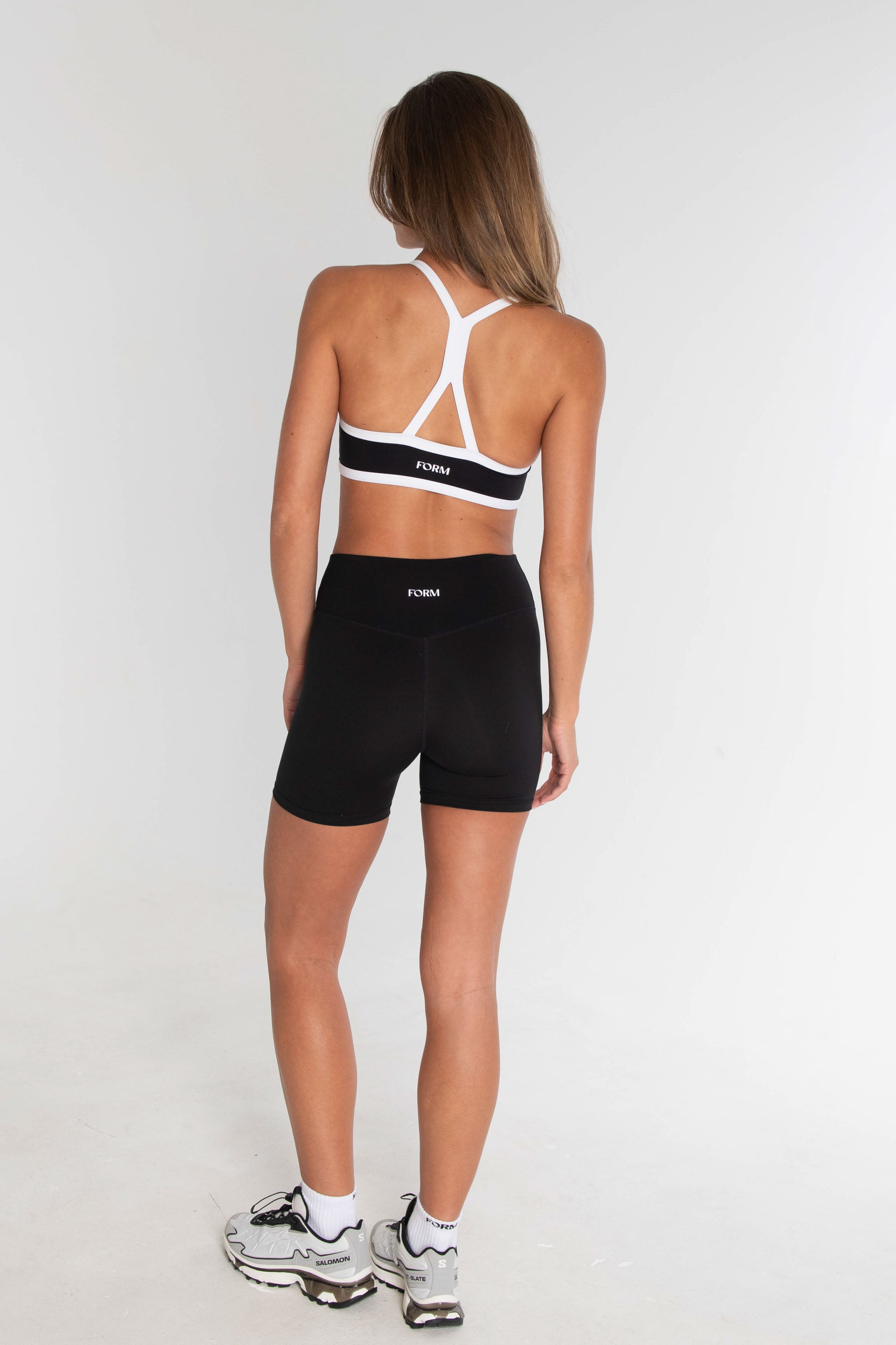 V Neck Bra Black/White