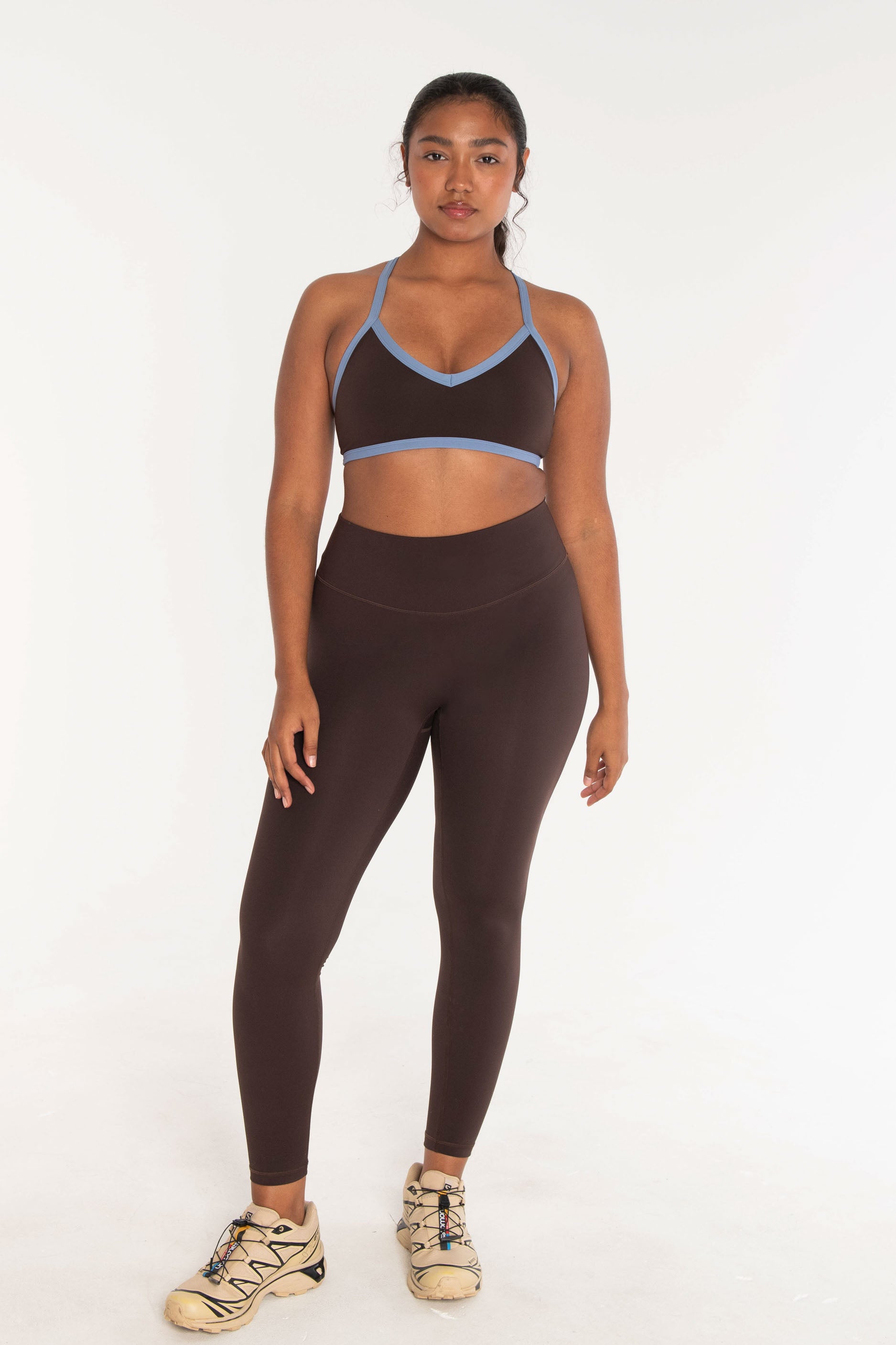 V Neck Bra Espresso/Glacier