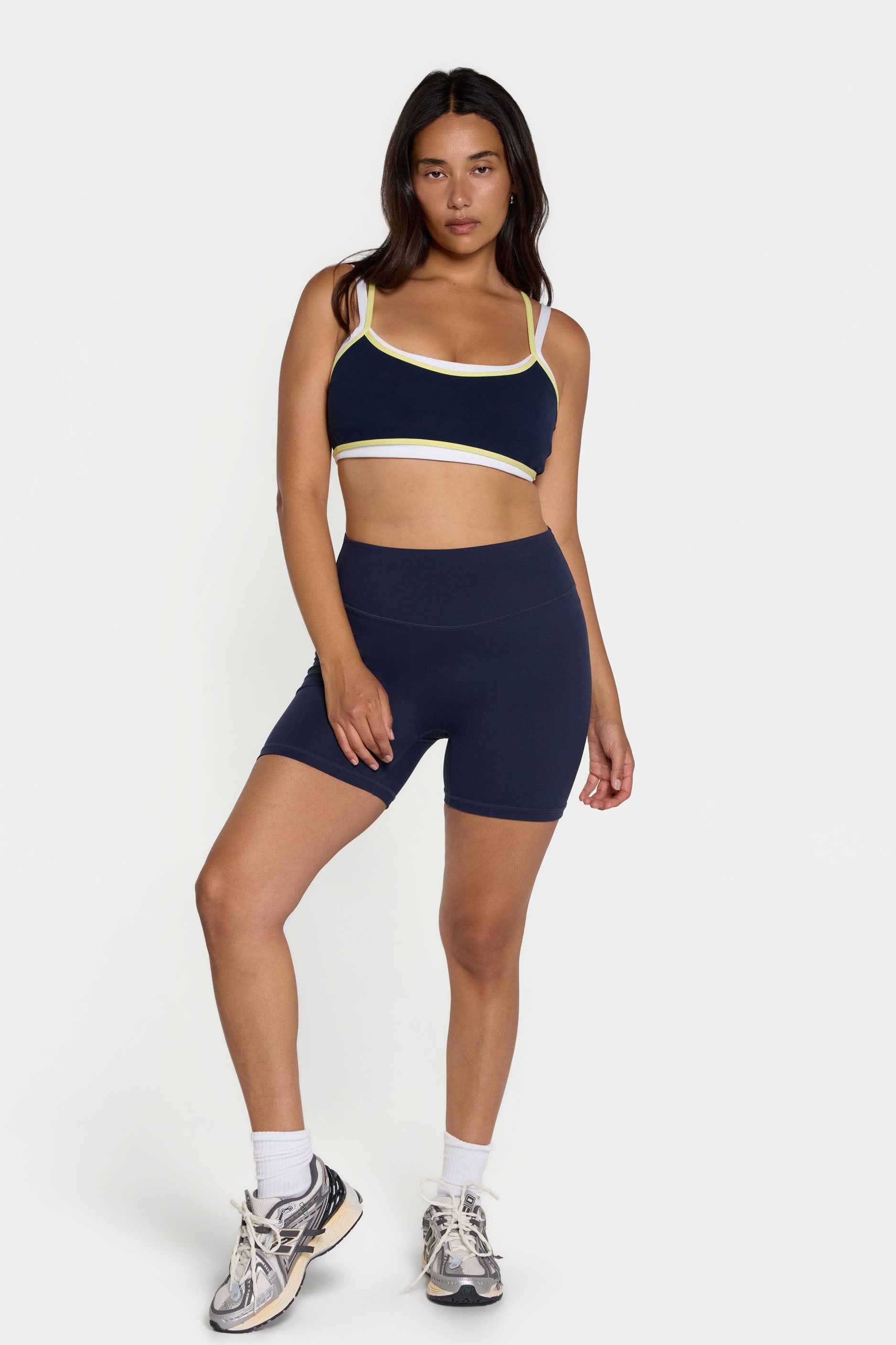 Binding Layered Bra Navy/Lemon