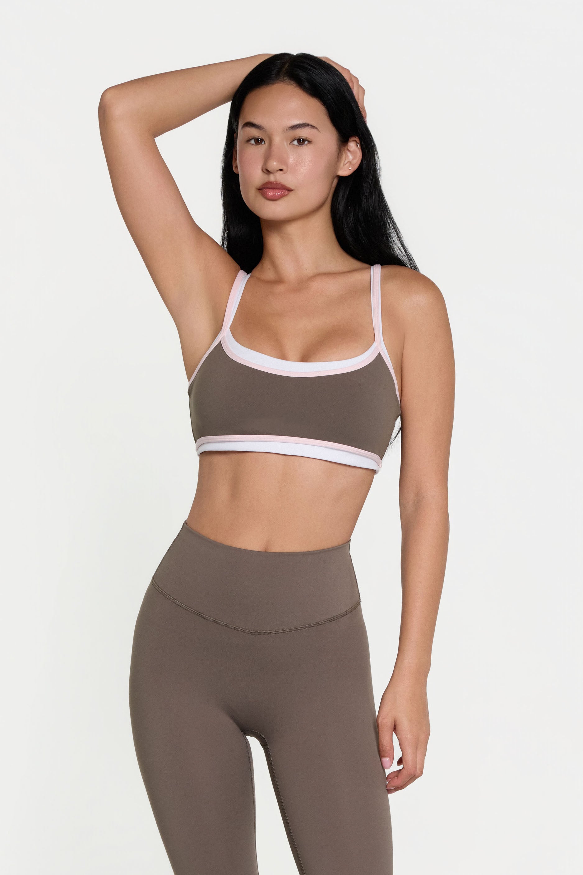 Binding Layered Bra Walnut/Pink