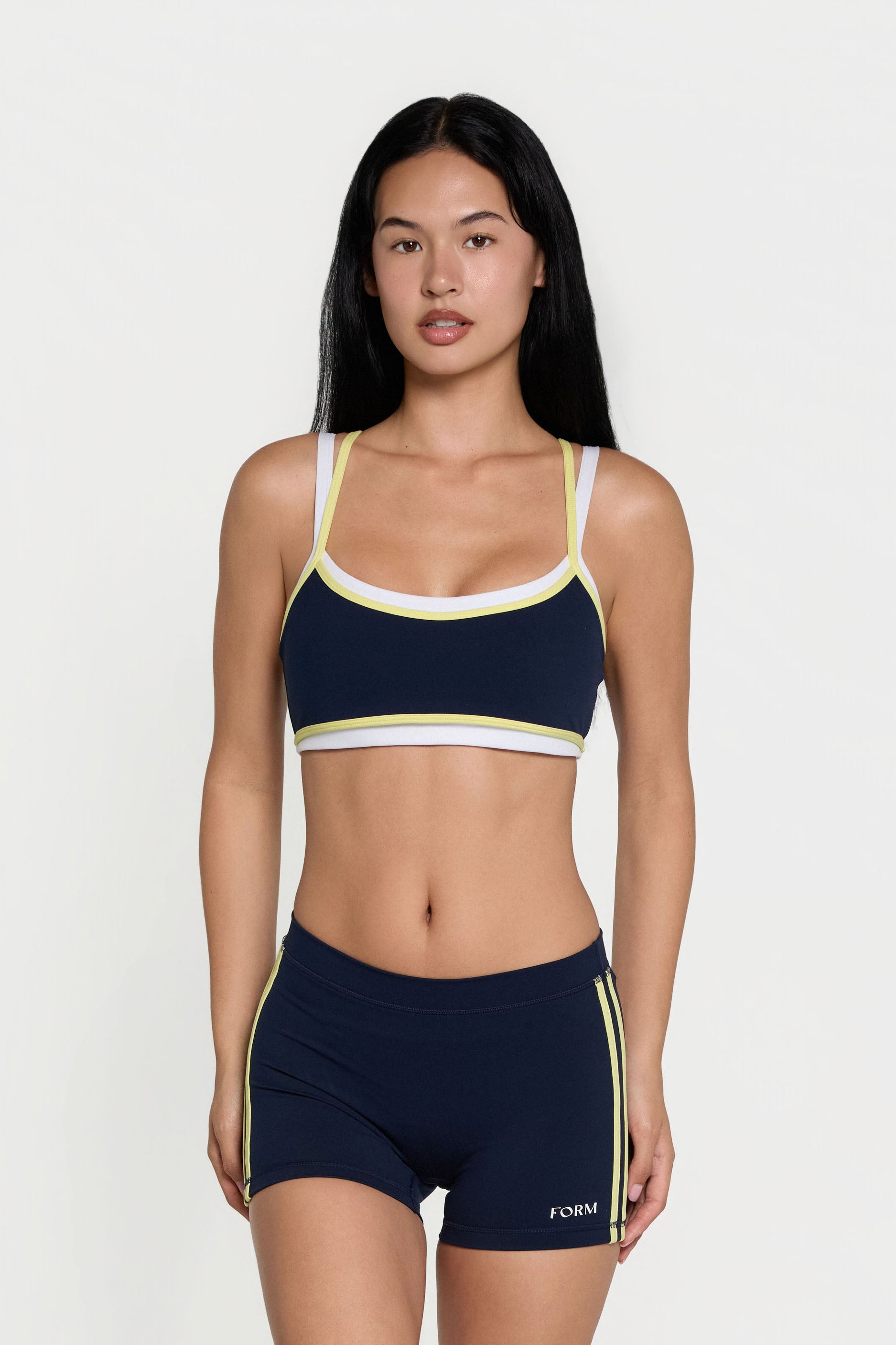 Binding Layered Bra Navy/Lemon