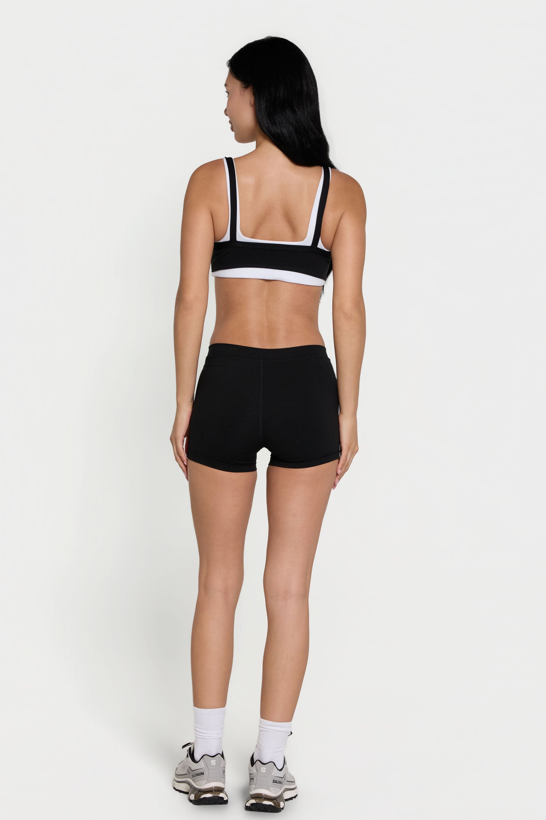 Striped Mini Short Black/White