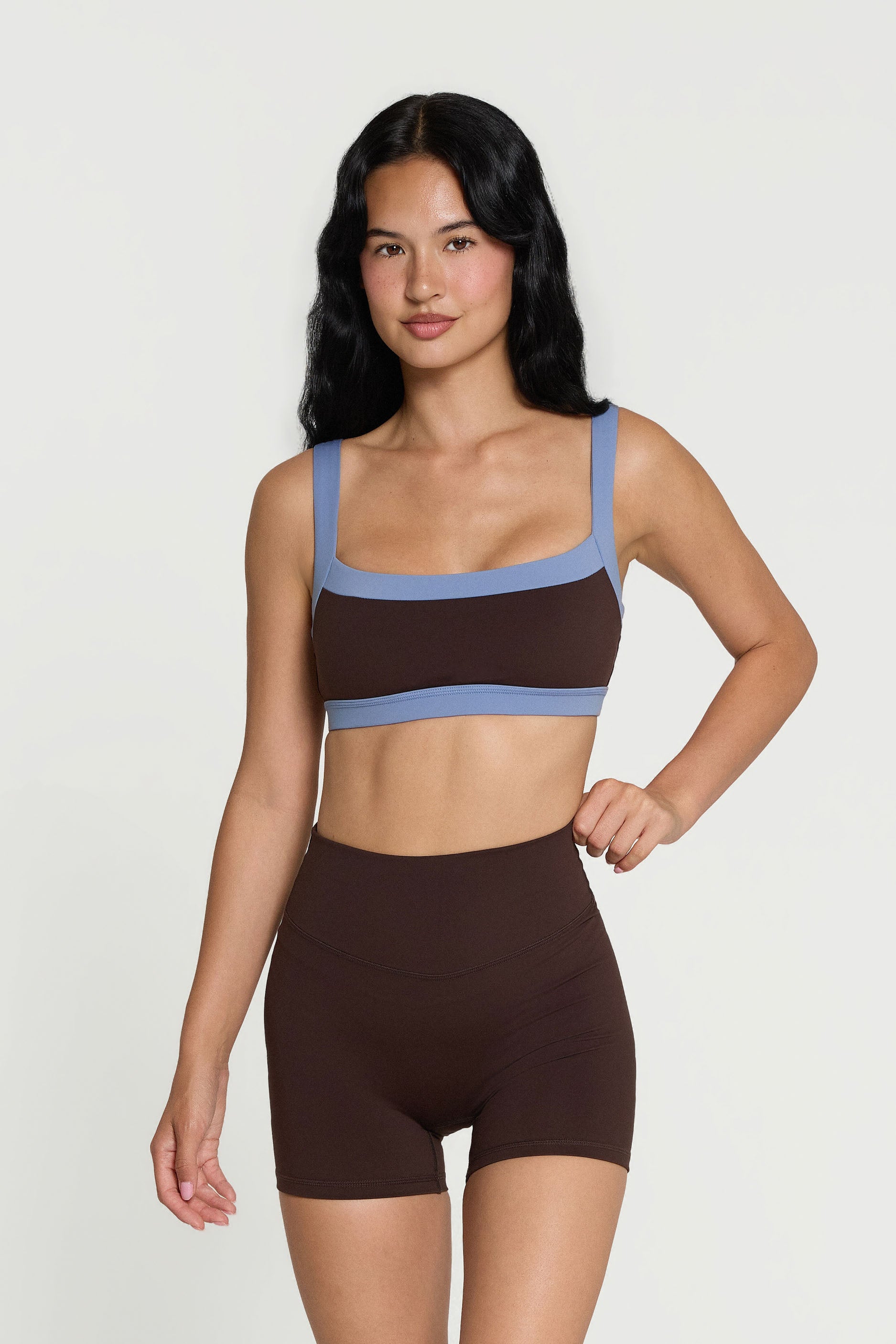 Straight Neck Bra Espresso/Glacier