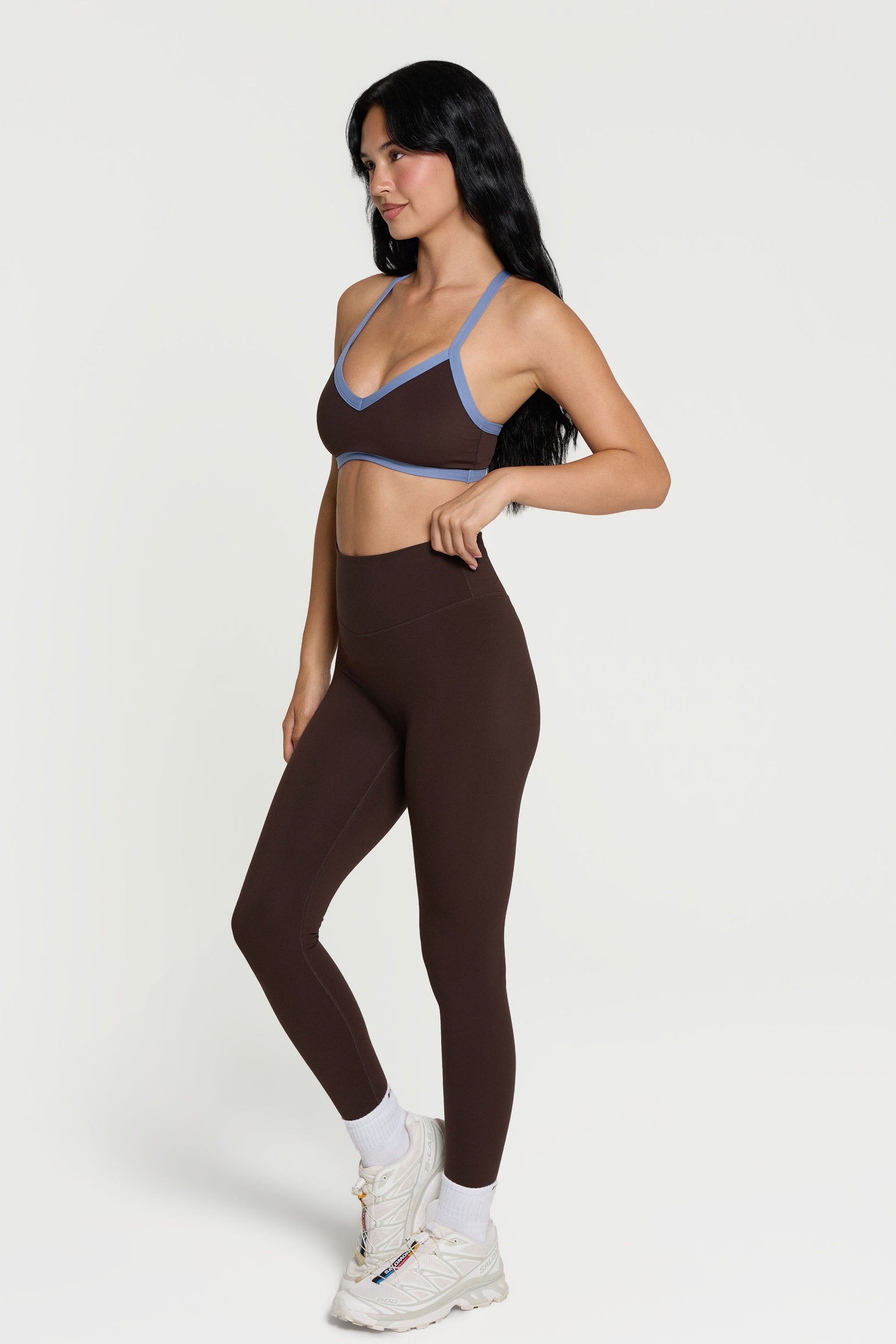 V Neck Bra Espresso/Glacier