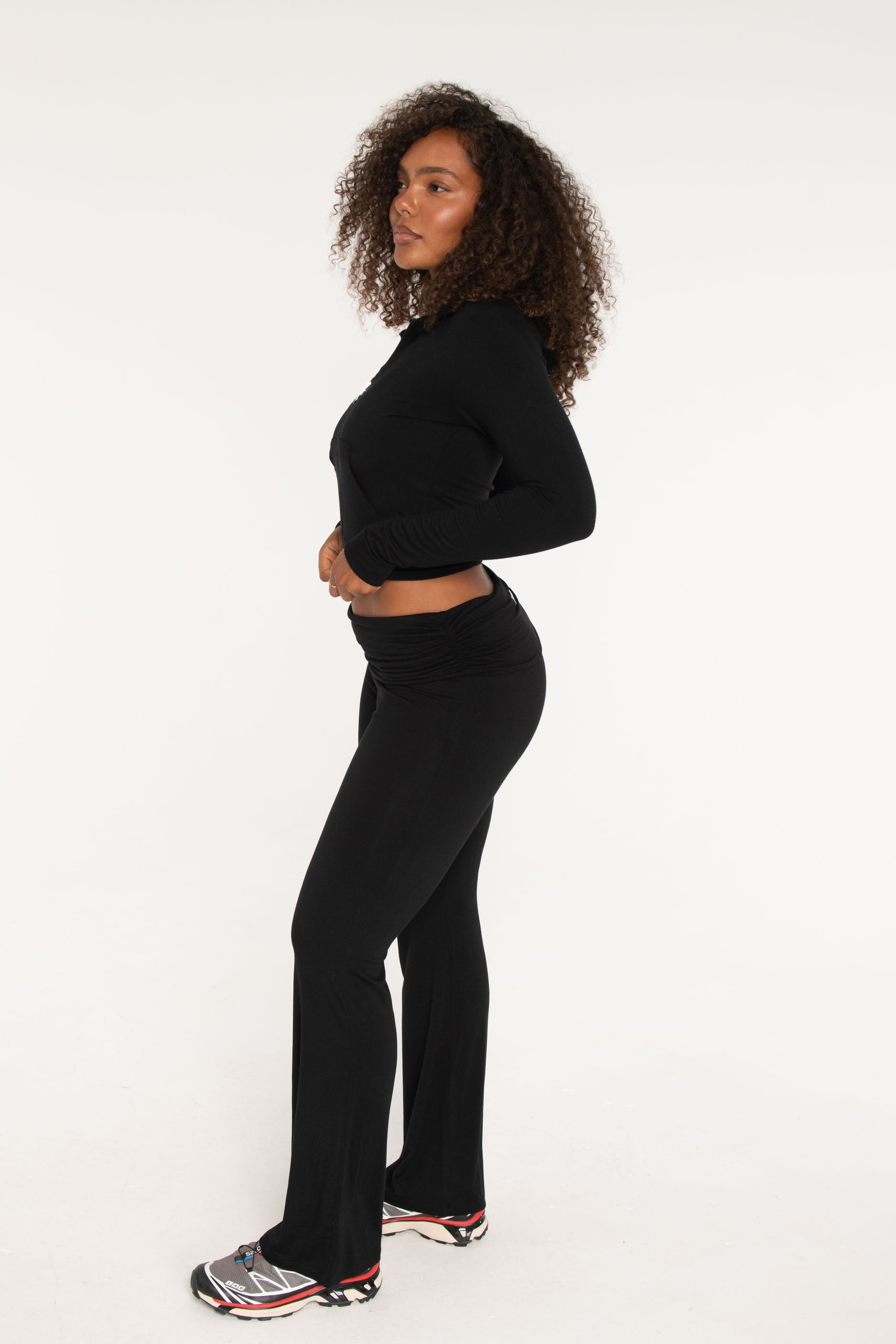 Fitted Zip Up Jacket Black