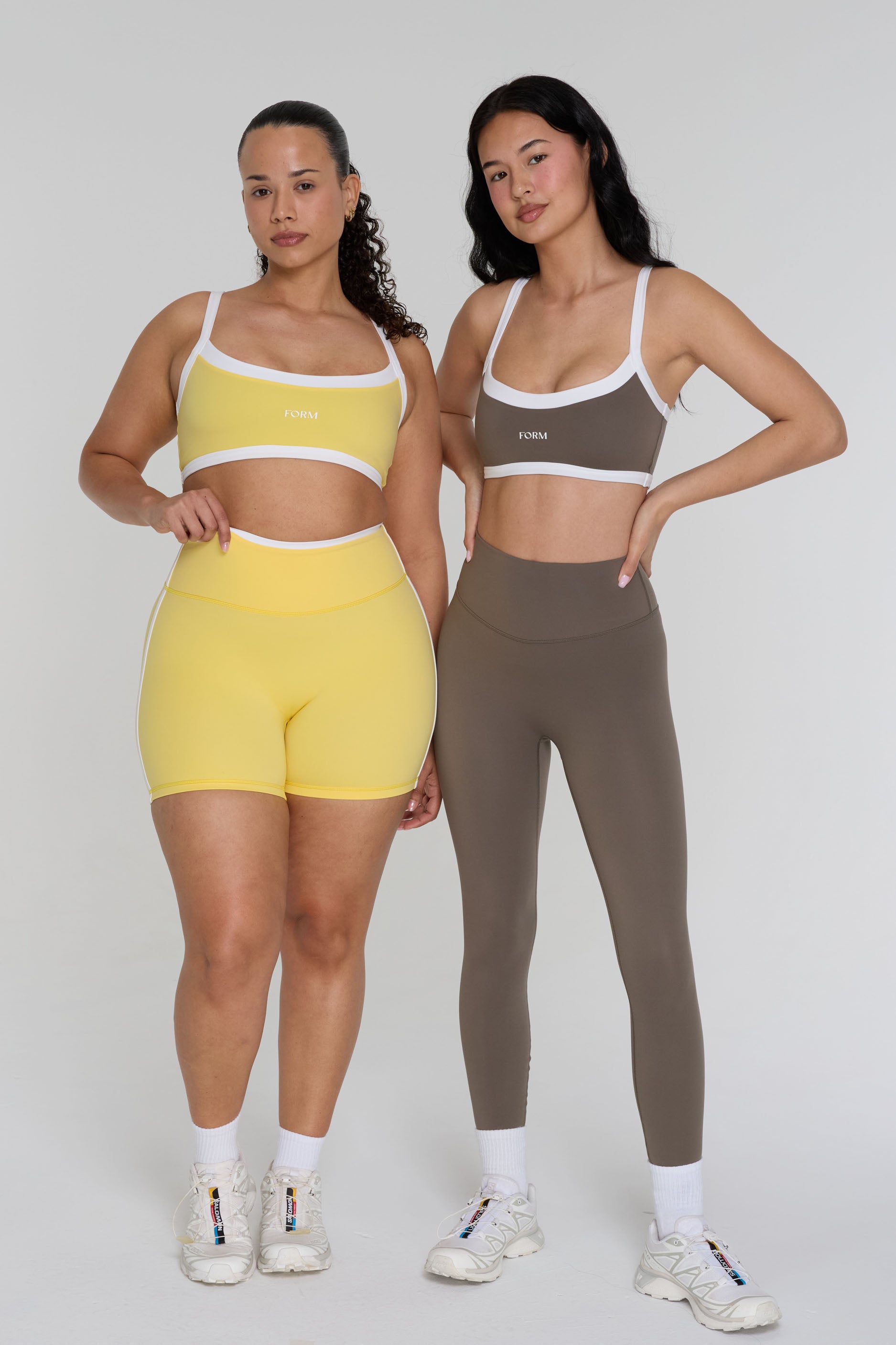 Reversible Impact Bra Walnut/Daisy/White