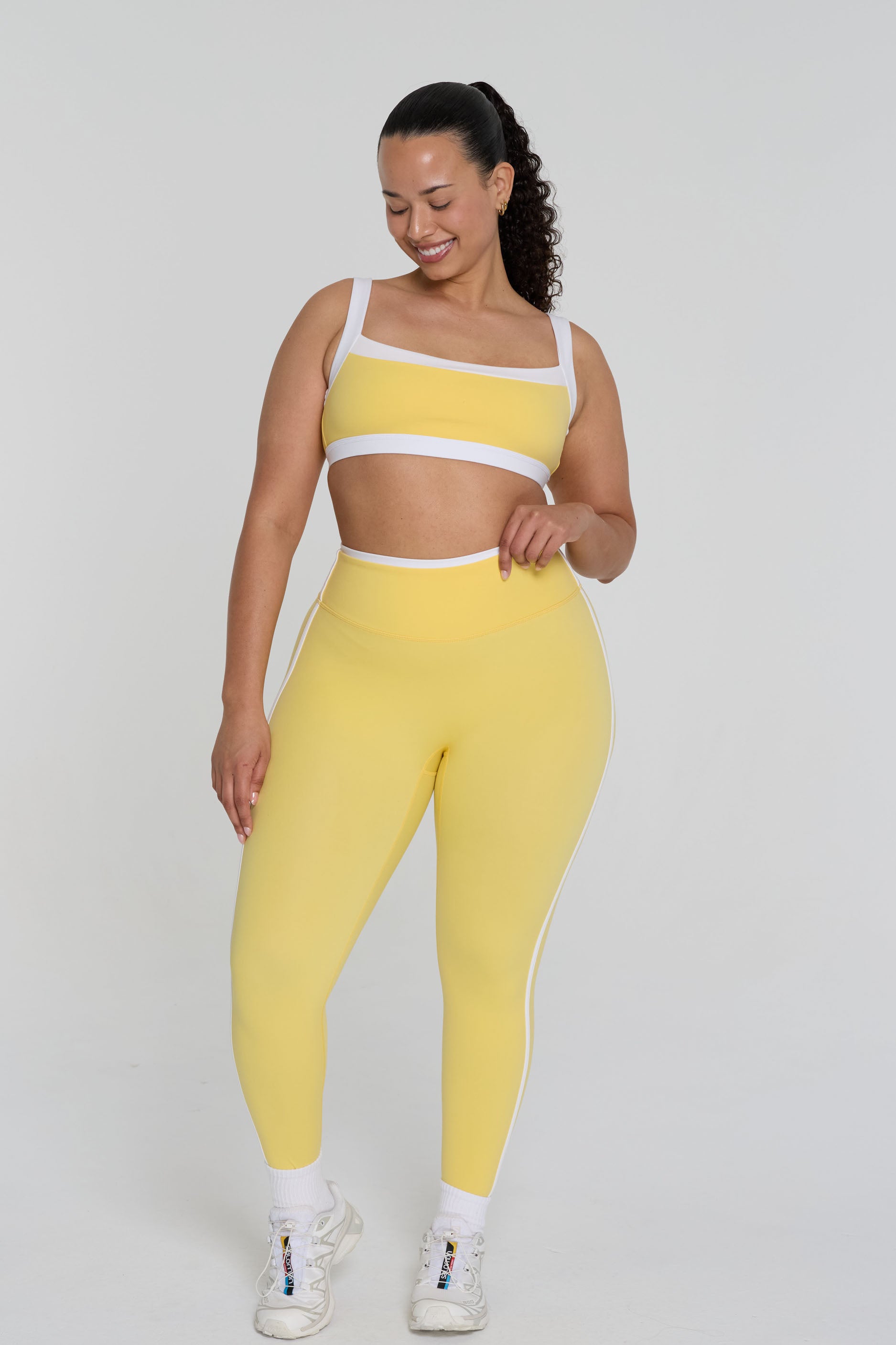 Two Tone Leggings Daisy/White