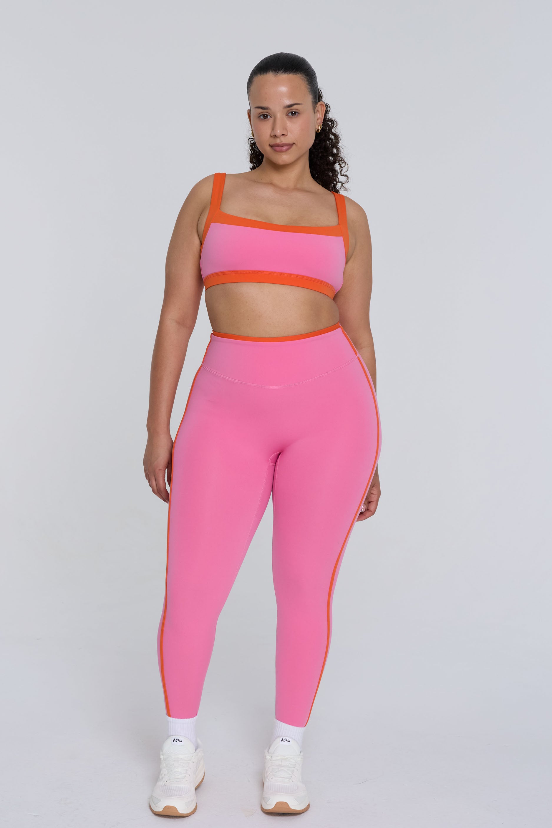 Two Tone Leggings Peony/Poppy