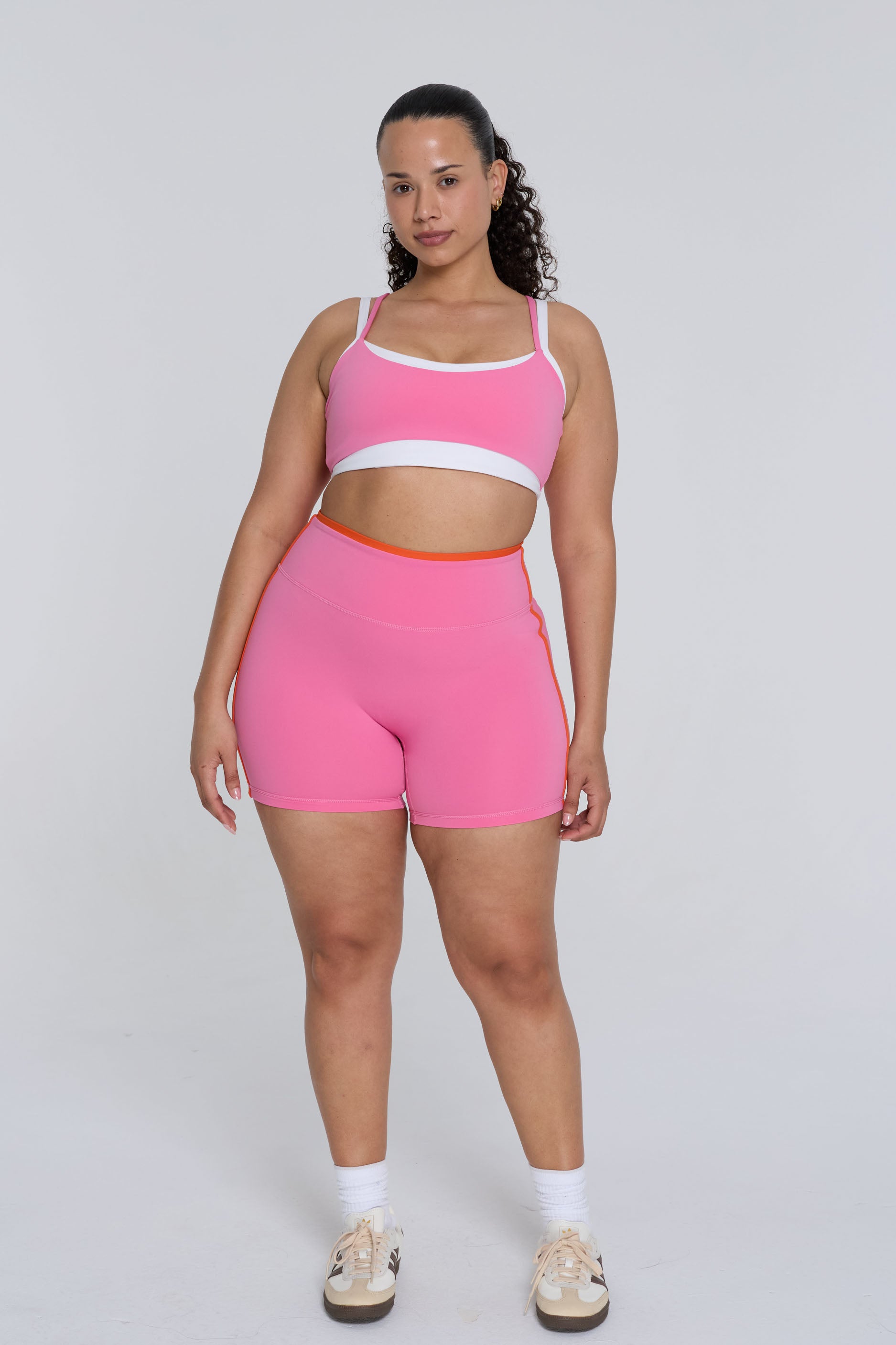 Two Tone Shorts Peony/Poppy