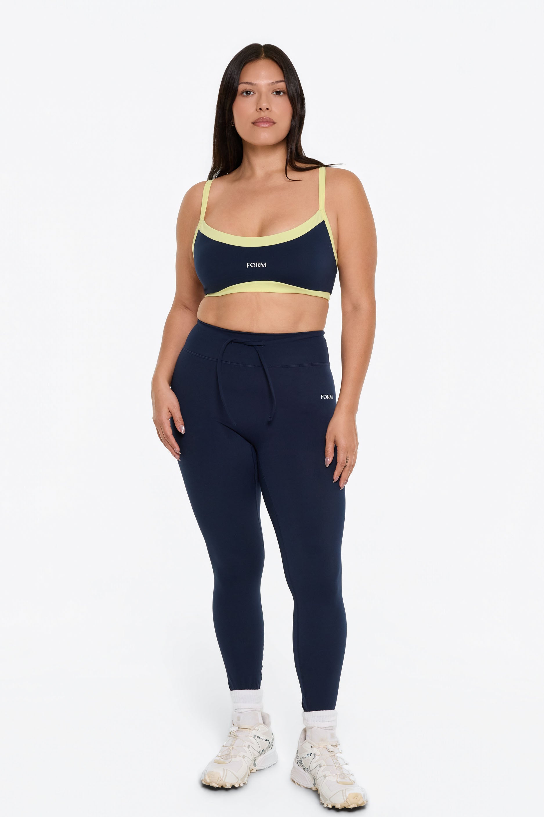 Scoop Contrast Bra Navy/Lemon