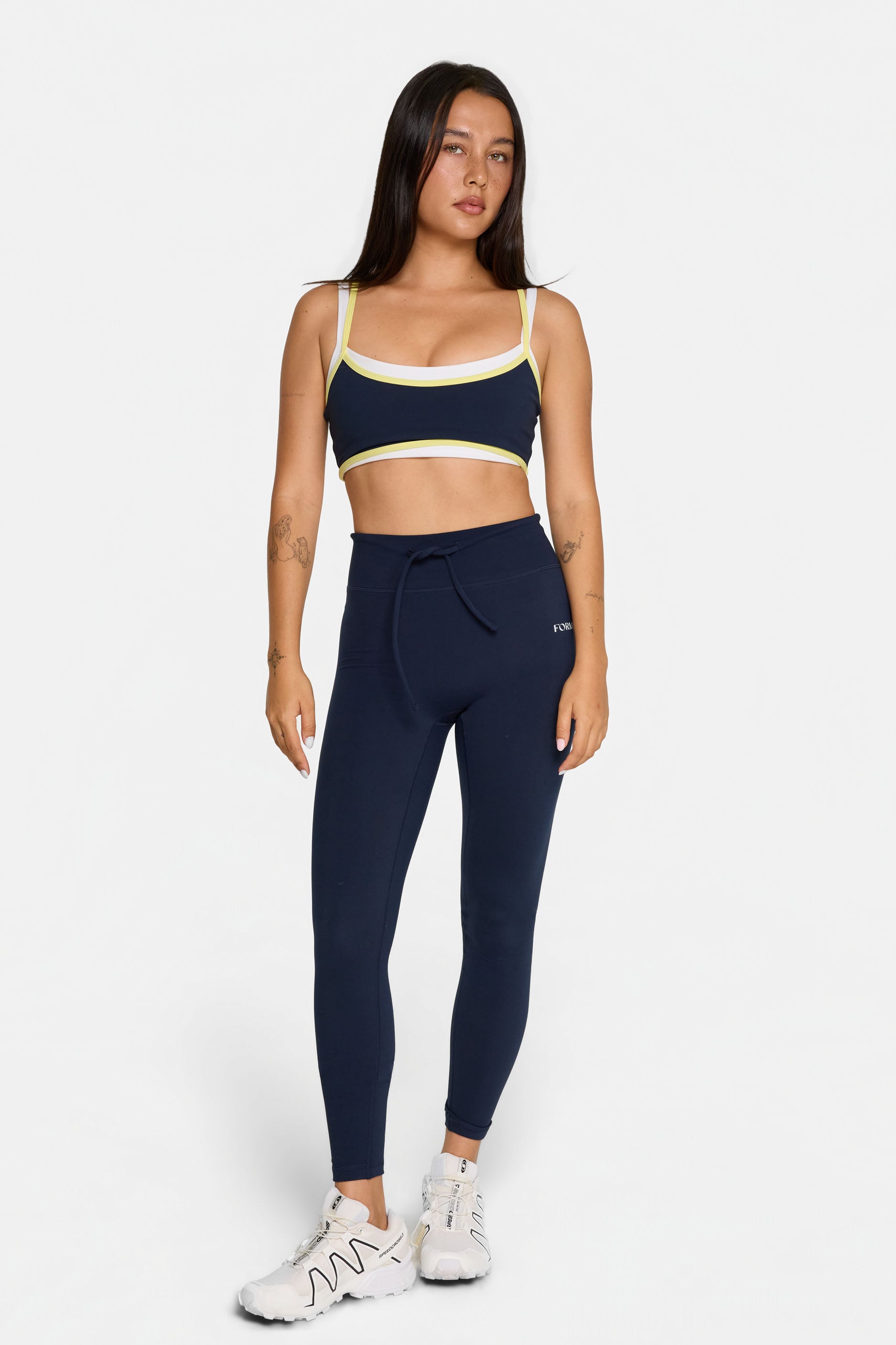 Binding Layered Bra Navy/Lemon