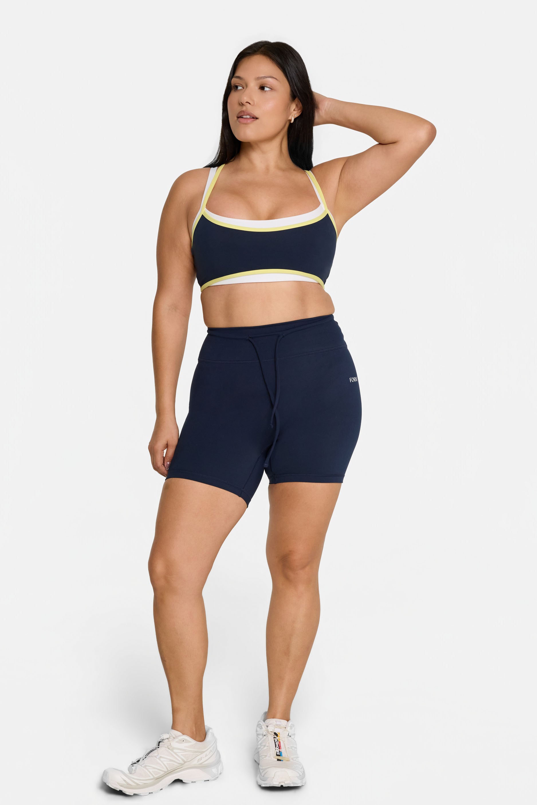 Binding Layered Bra Navy/Lemon