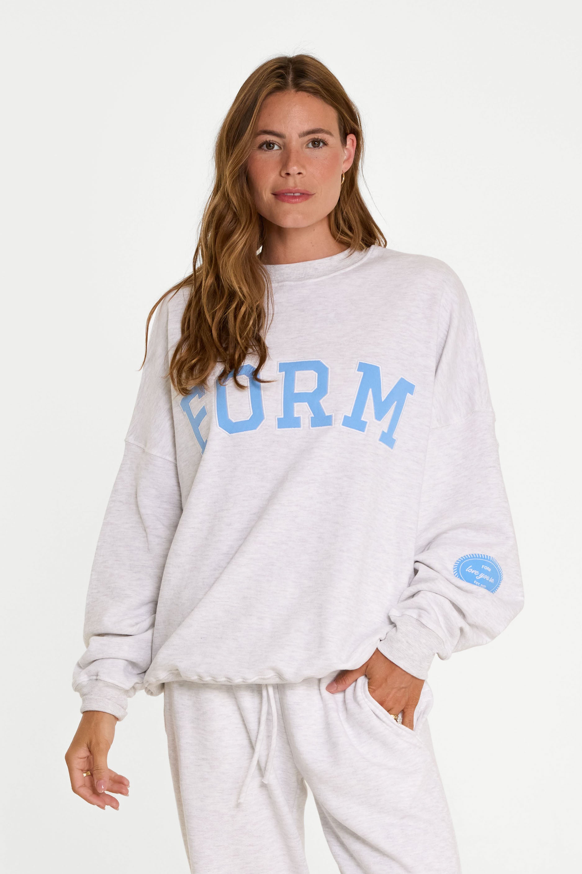 uniFORM Crewneck Heather Grey/Baby Blue