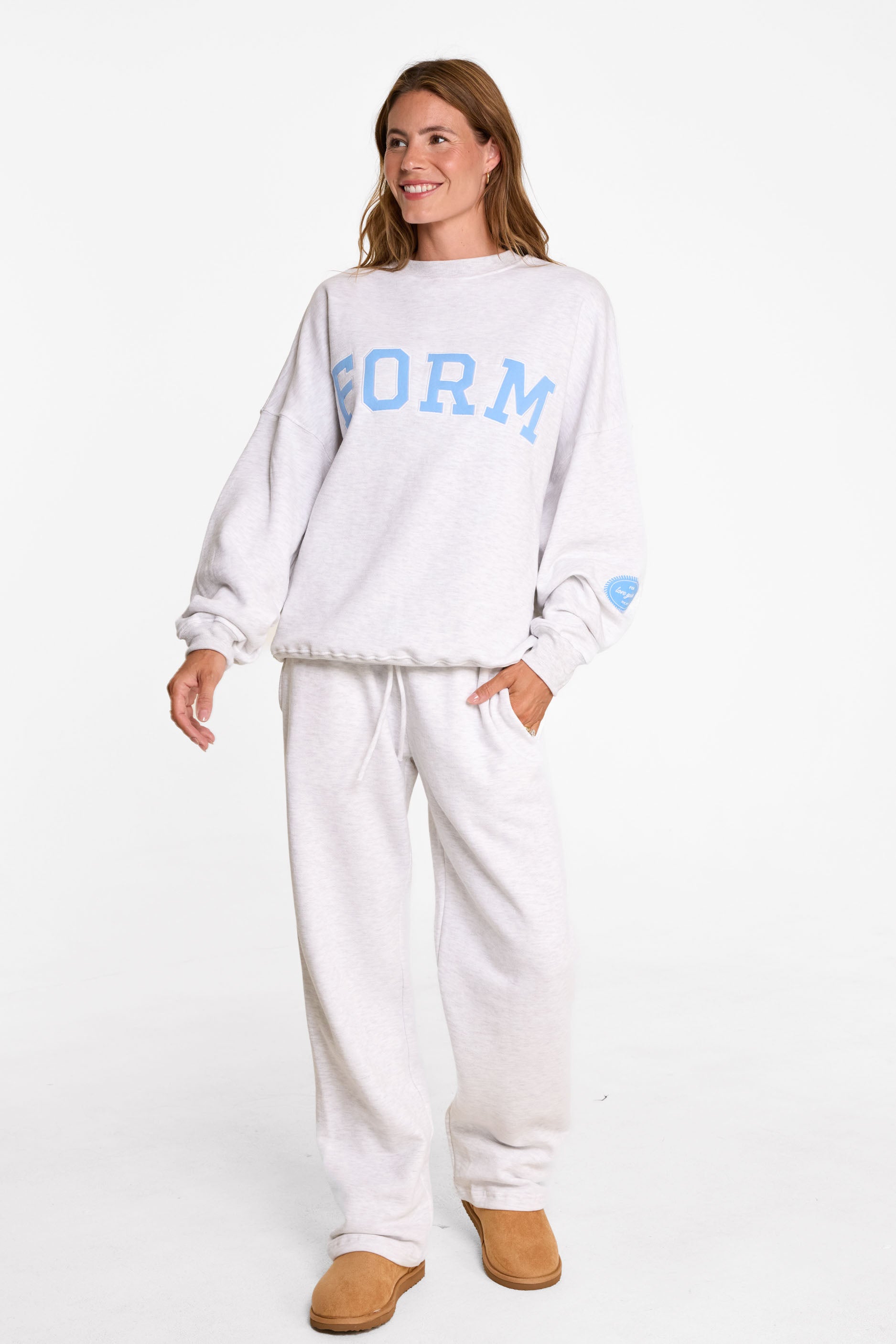 uniFORM Crewneck Heather Grey/Baby Blue