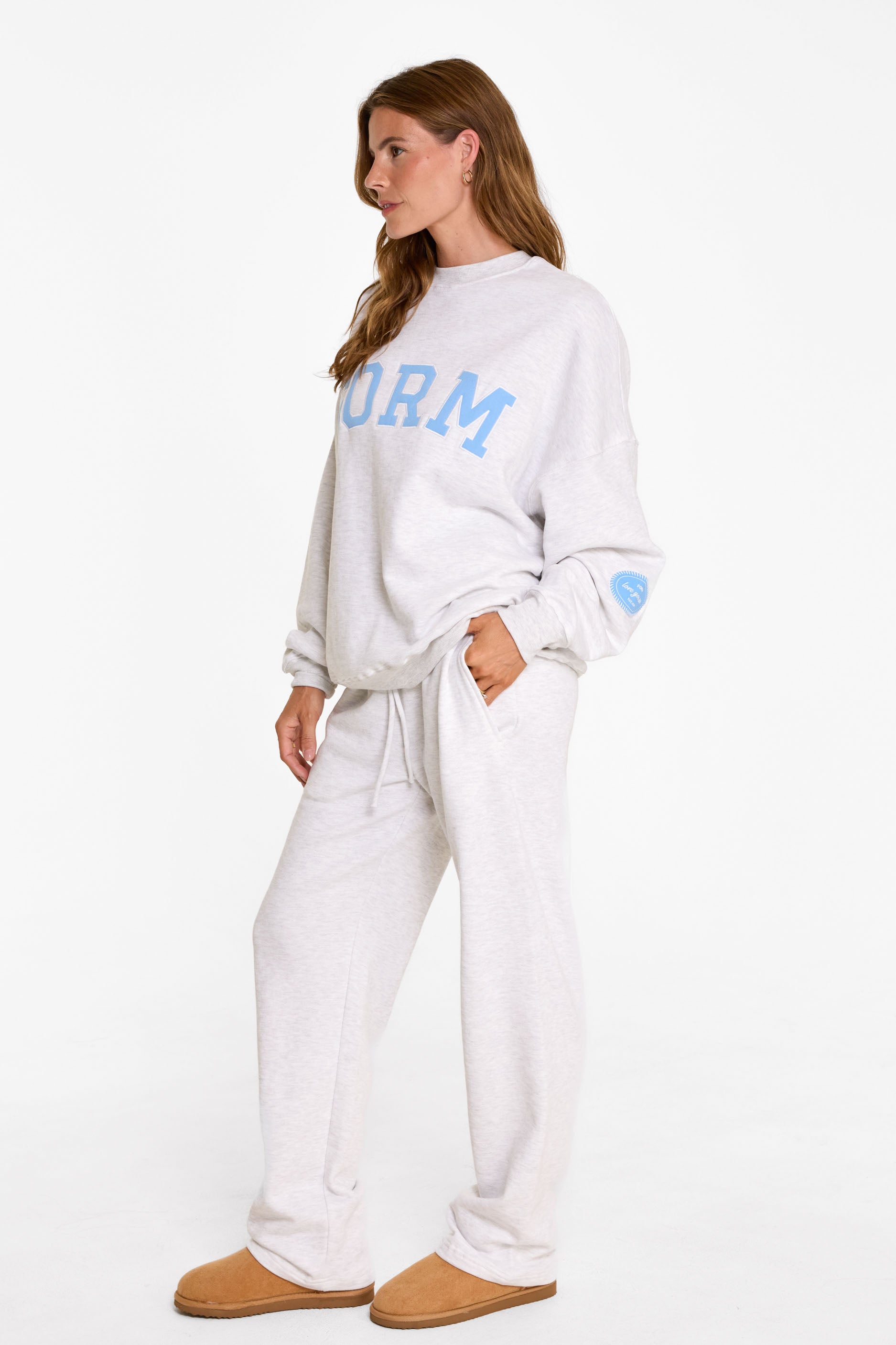 Straight Leg Sweatpants Heather Grey