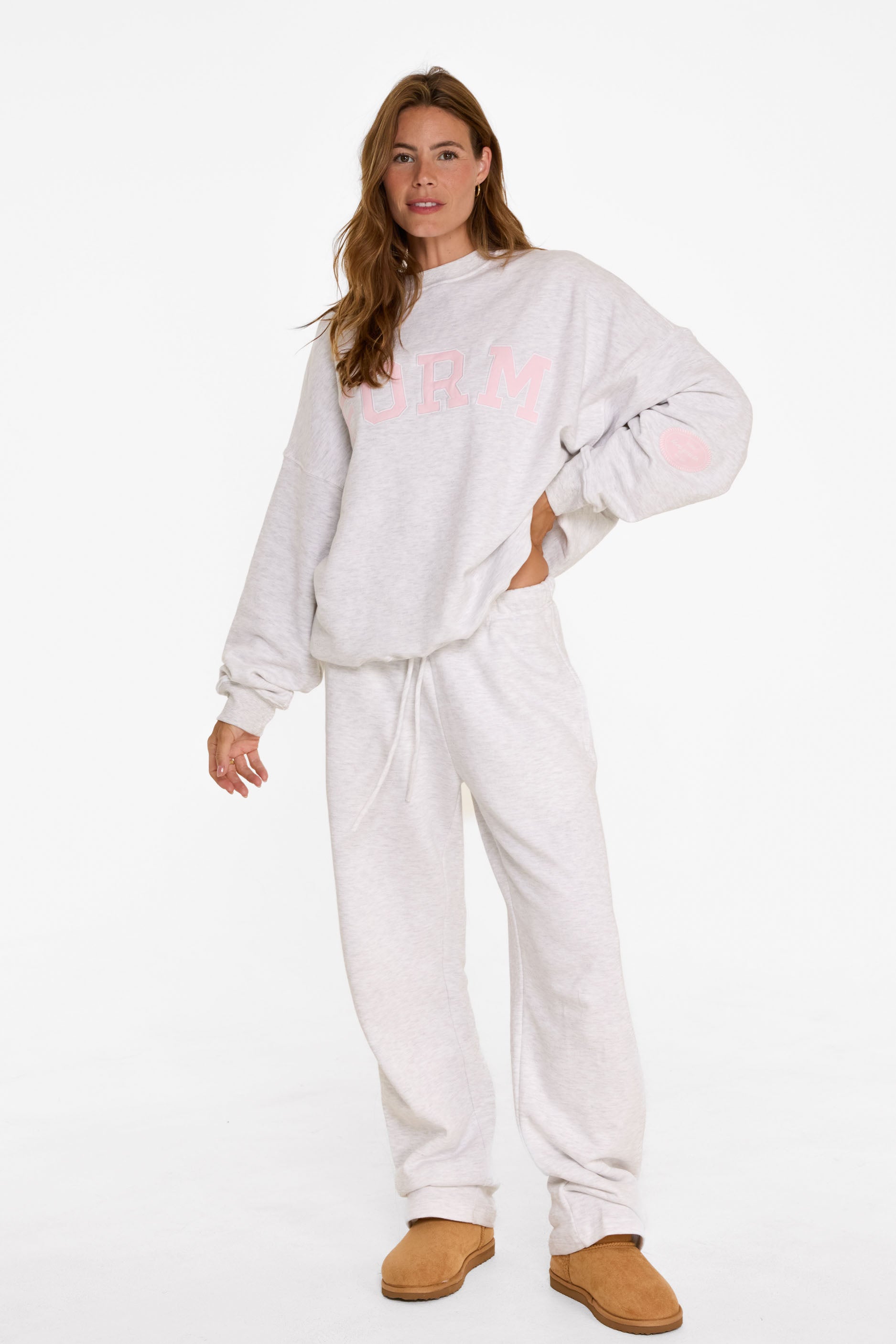 uniFORM Crewneck Heather Grey/Baby Pink