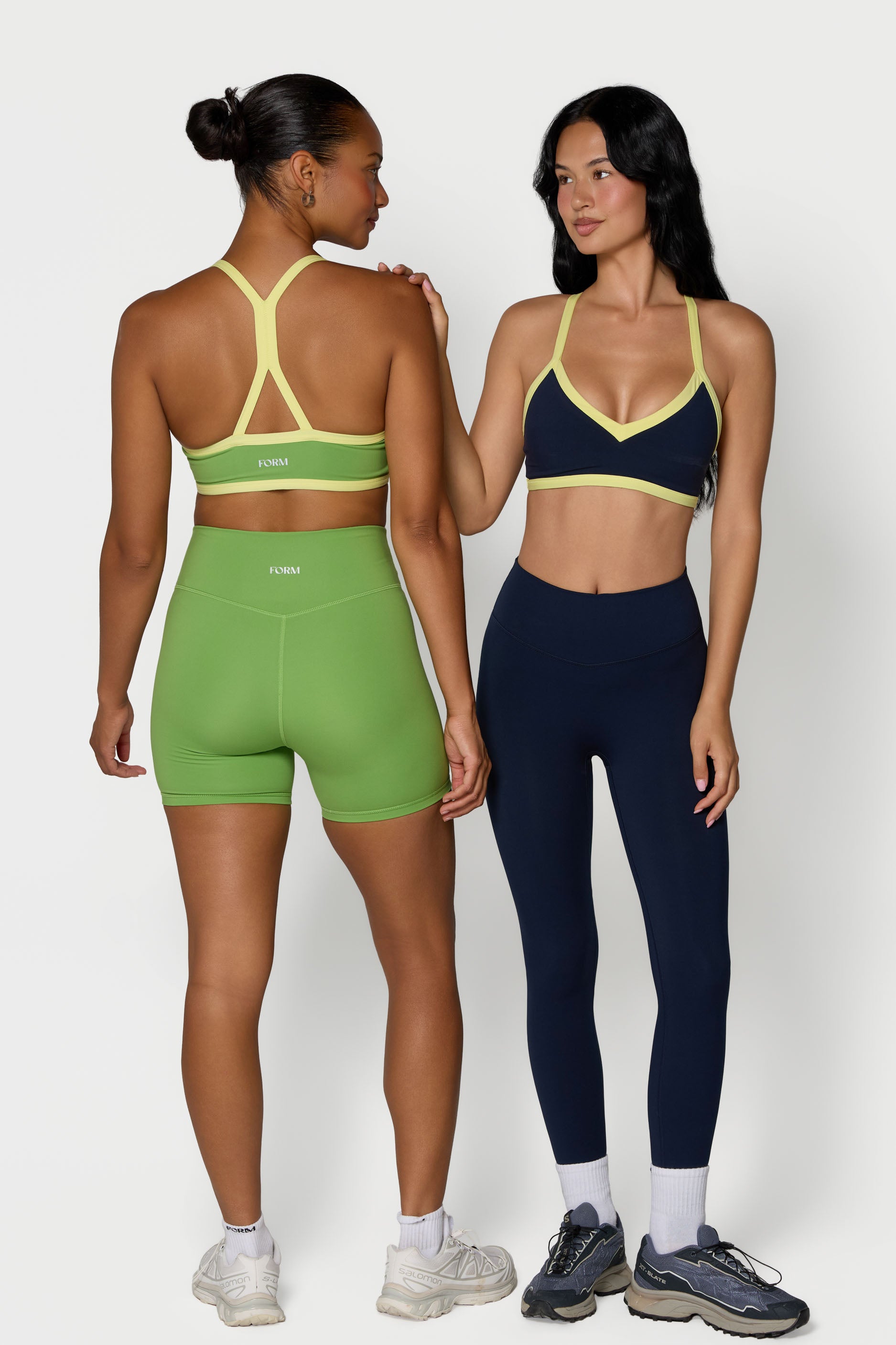 Reversible V Neck Bra Moss/Lemon Navy/Lemon