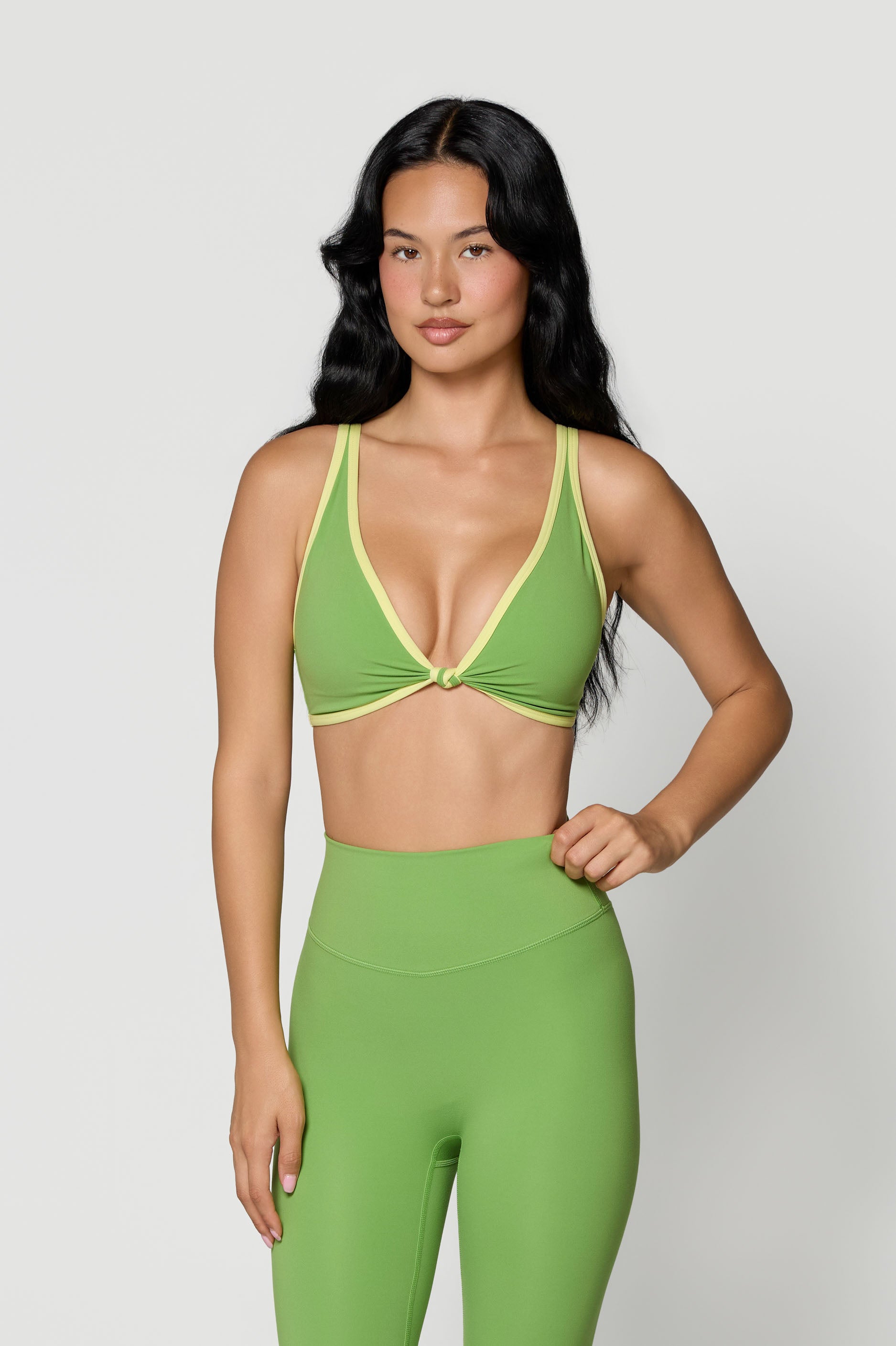 Knot Bra Moss/Lemon