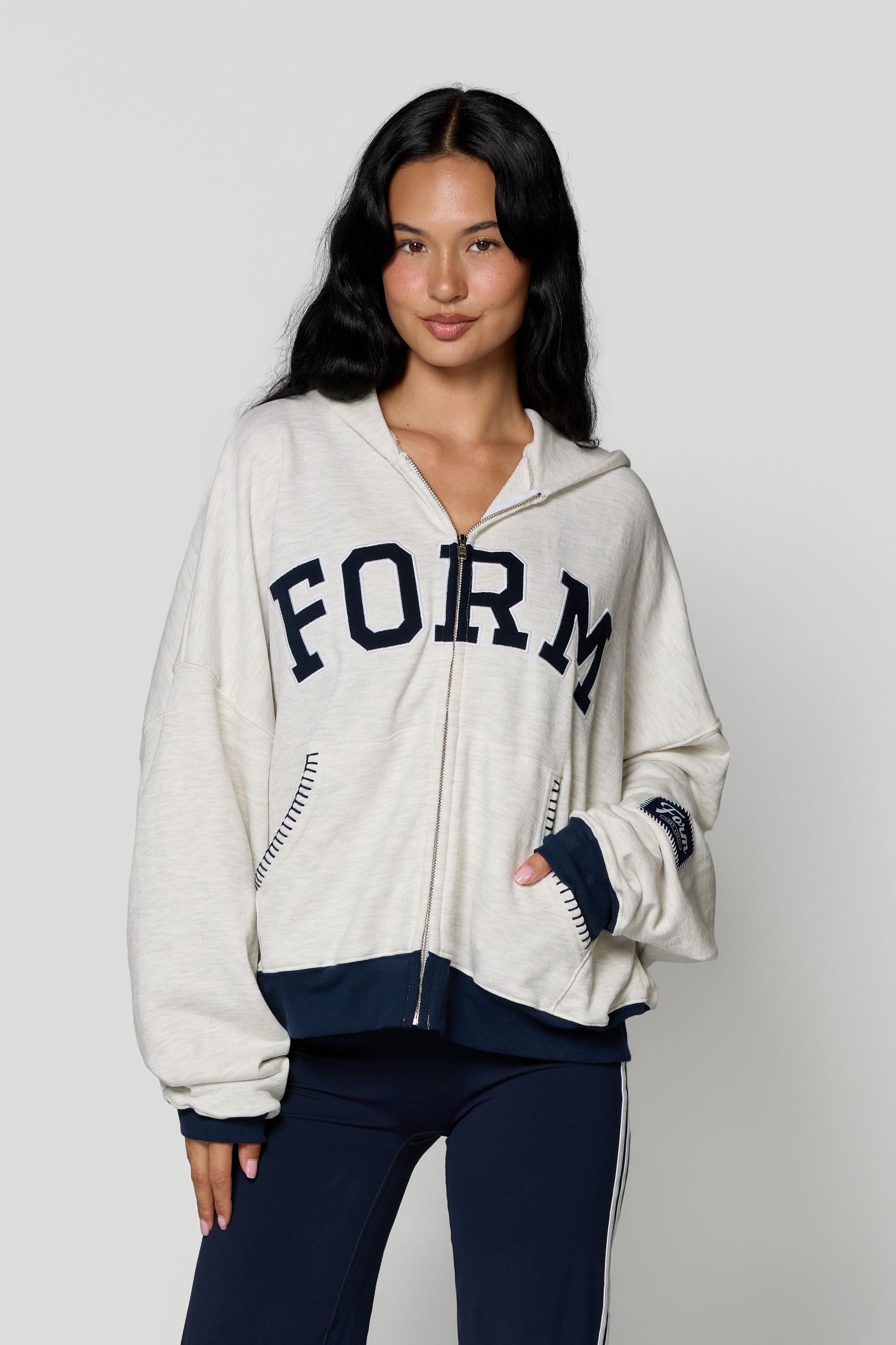 uniFORM Zip Up Heather/Navy
