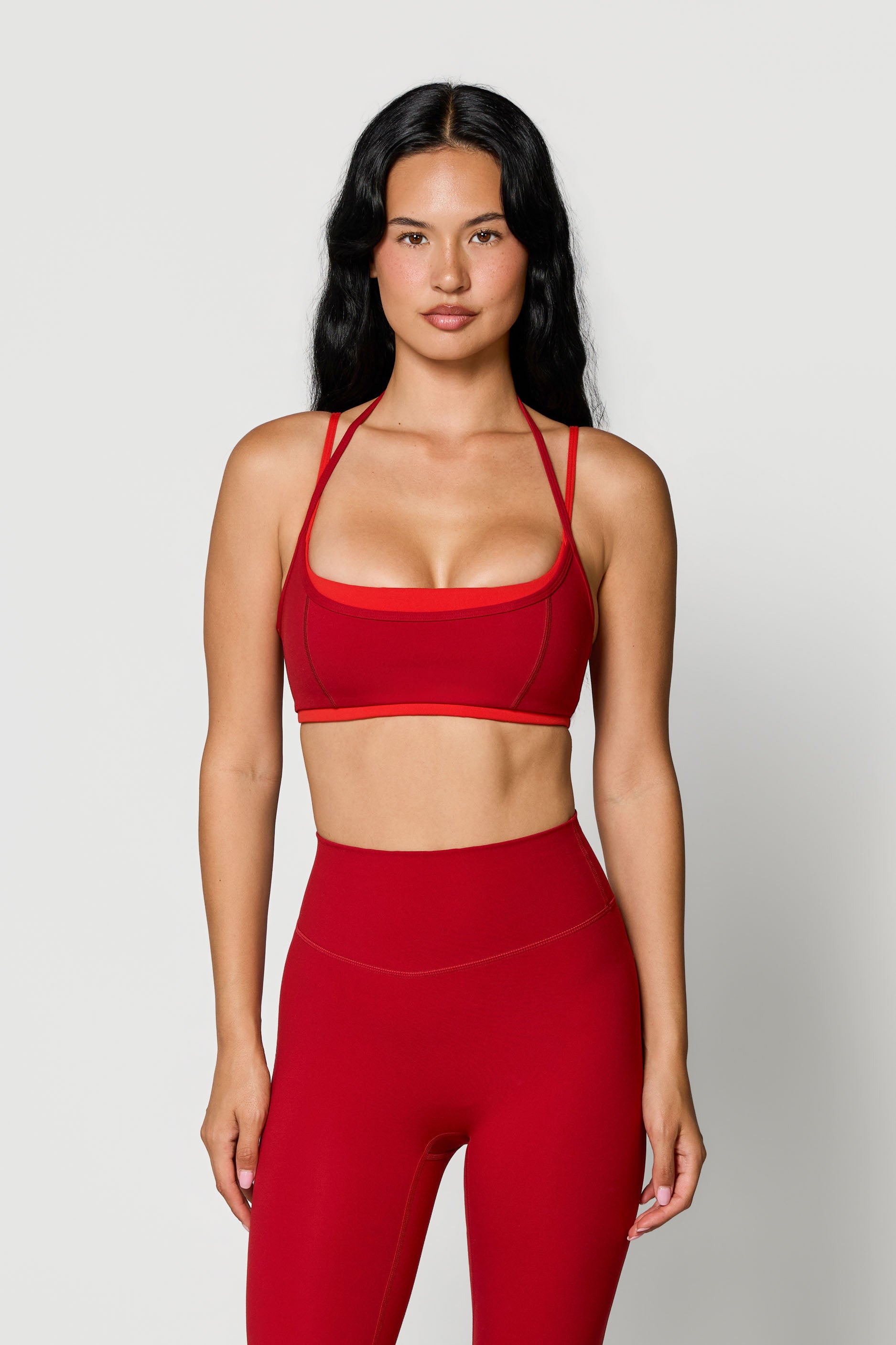 Halter Layered Bra Ruby/Terracotta