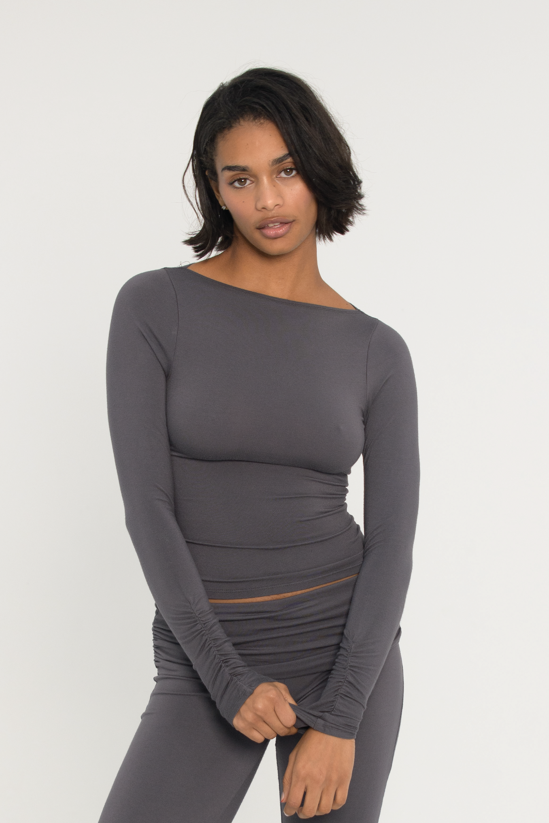 Boat Neck Long Sleeve Thunderstorm