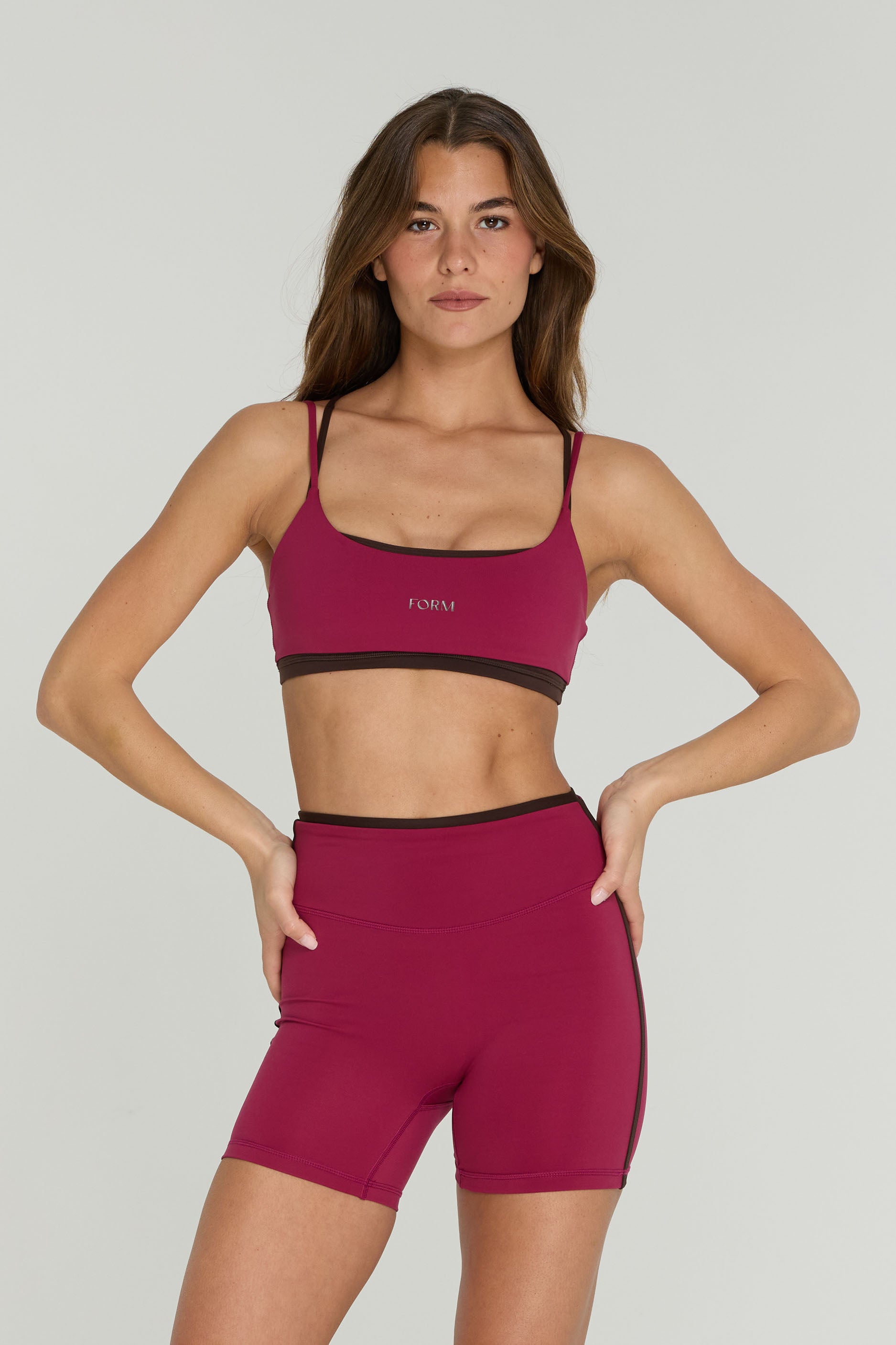 Criss Cross Layered Bra - Crush/Espresso – FORM