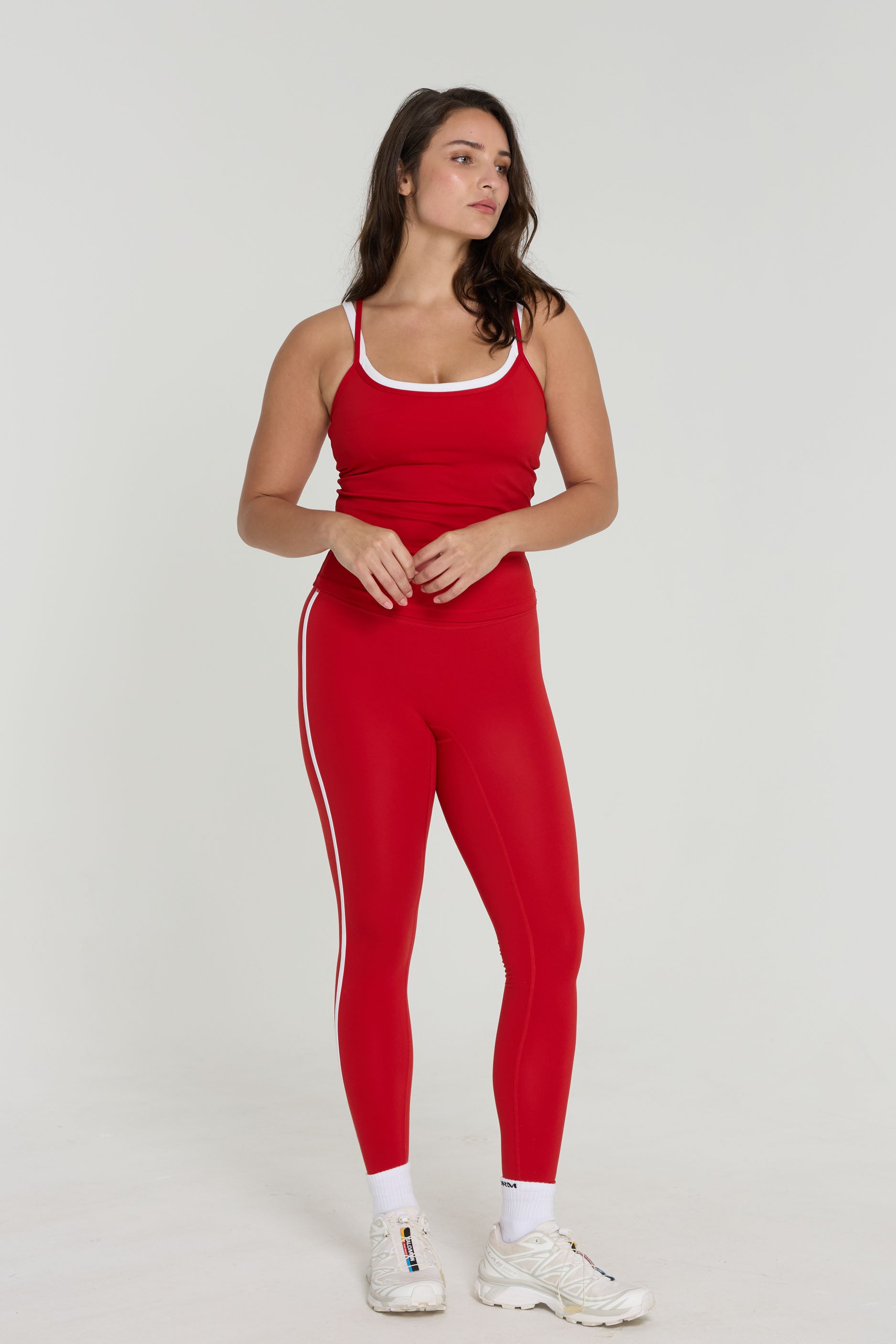 Layered Tank Cherry/White