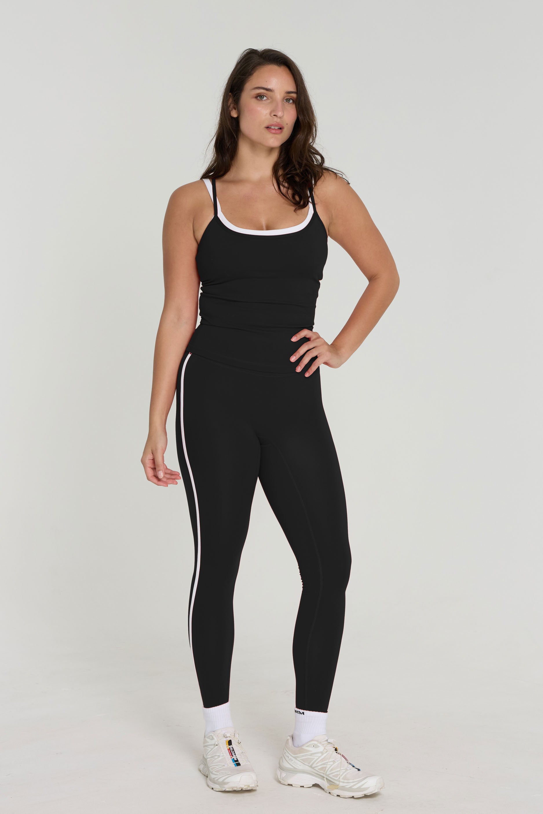 Layered Tank Black/White