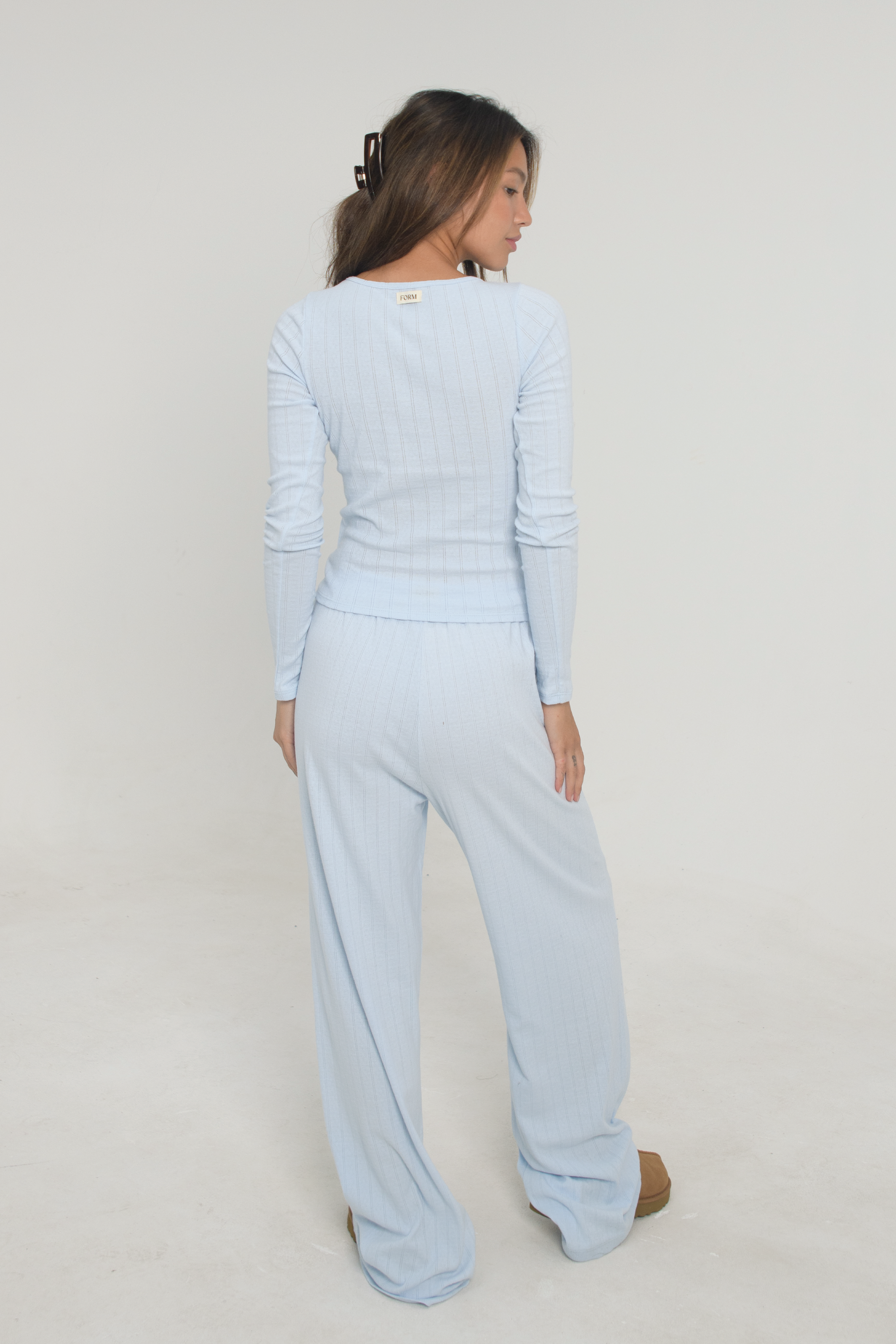 Petite Pointelle Pants Baby Blue
