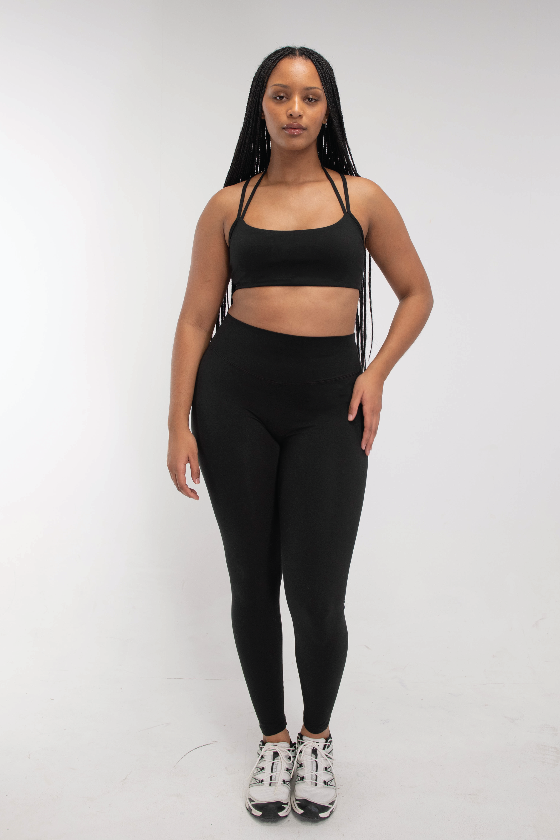 Double Strap Bra Black