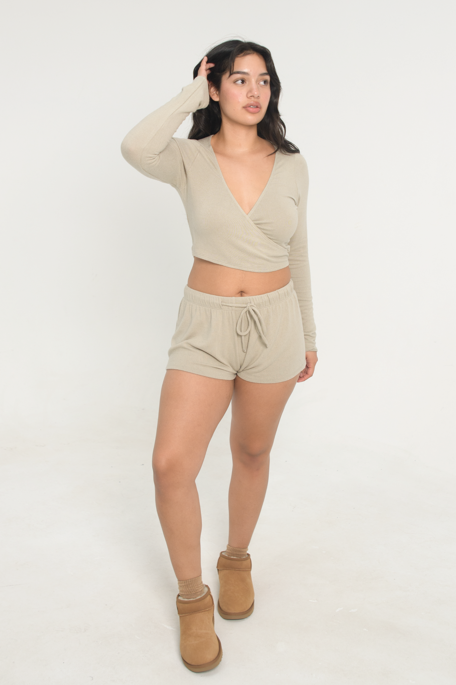 Wrap Sweater Oatmeal