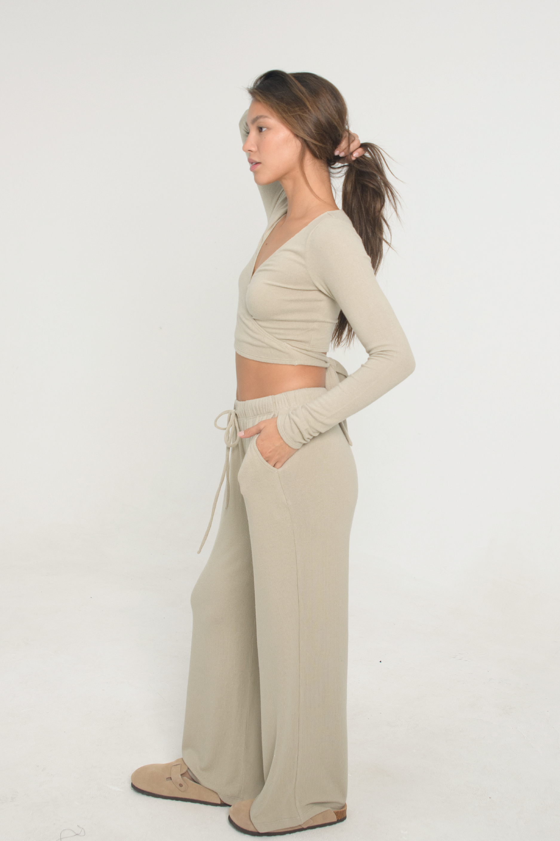 Wrap Sweater Oatmeal