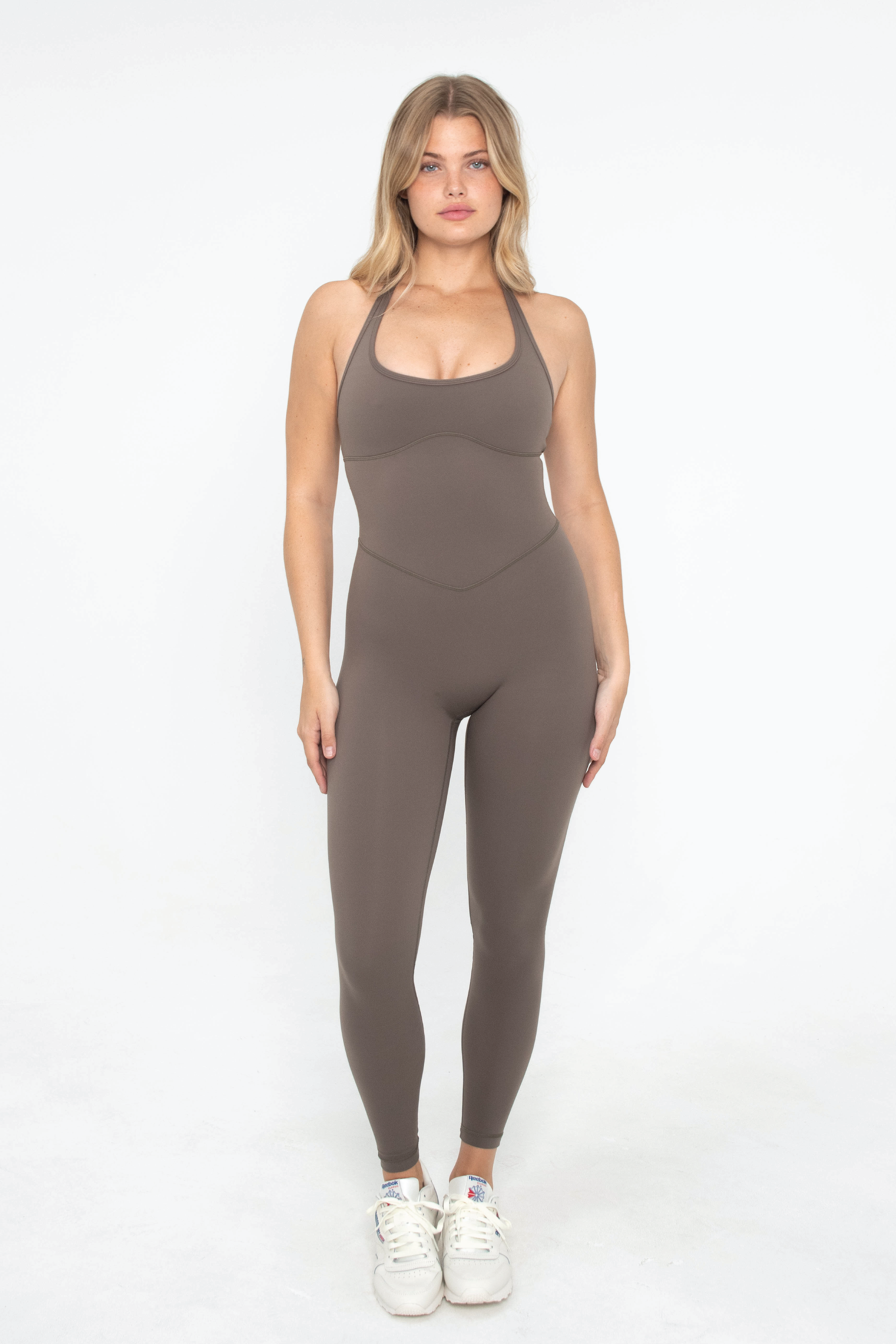 Halter Onesie Walnut